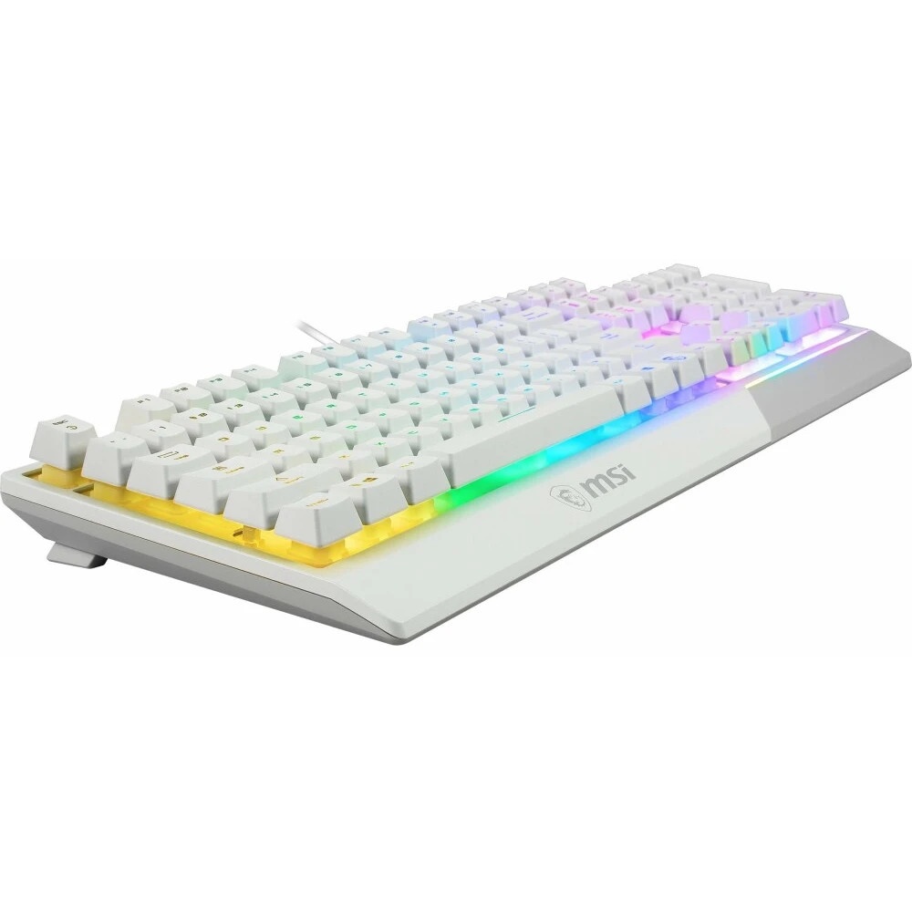 Клавиатура MSI Vigor GK30 белый USB Multimedia for gamer LED (подставка для запястий)