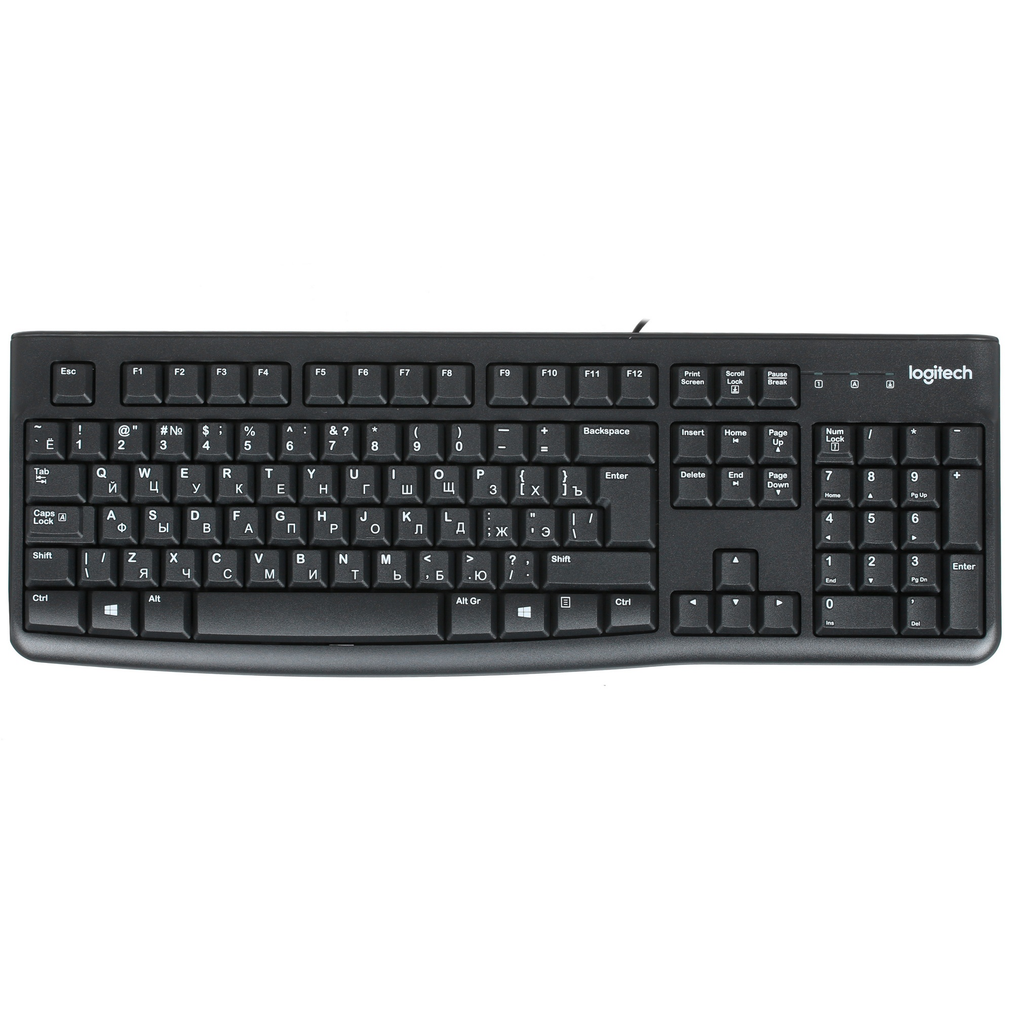 Клавиатура Logitech K120 EER проводная, USB, черный