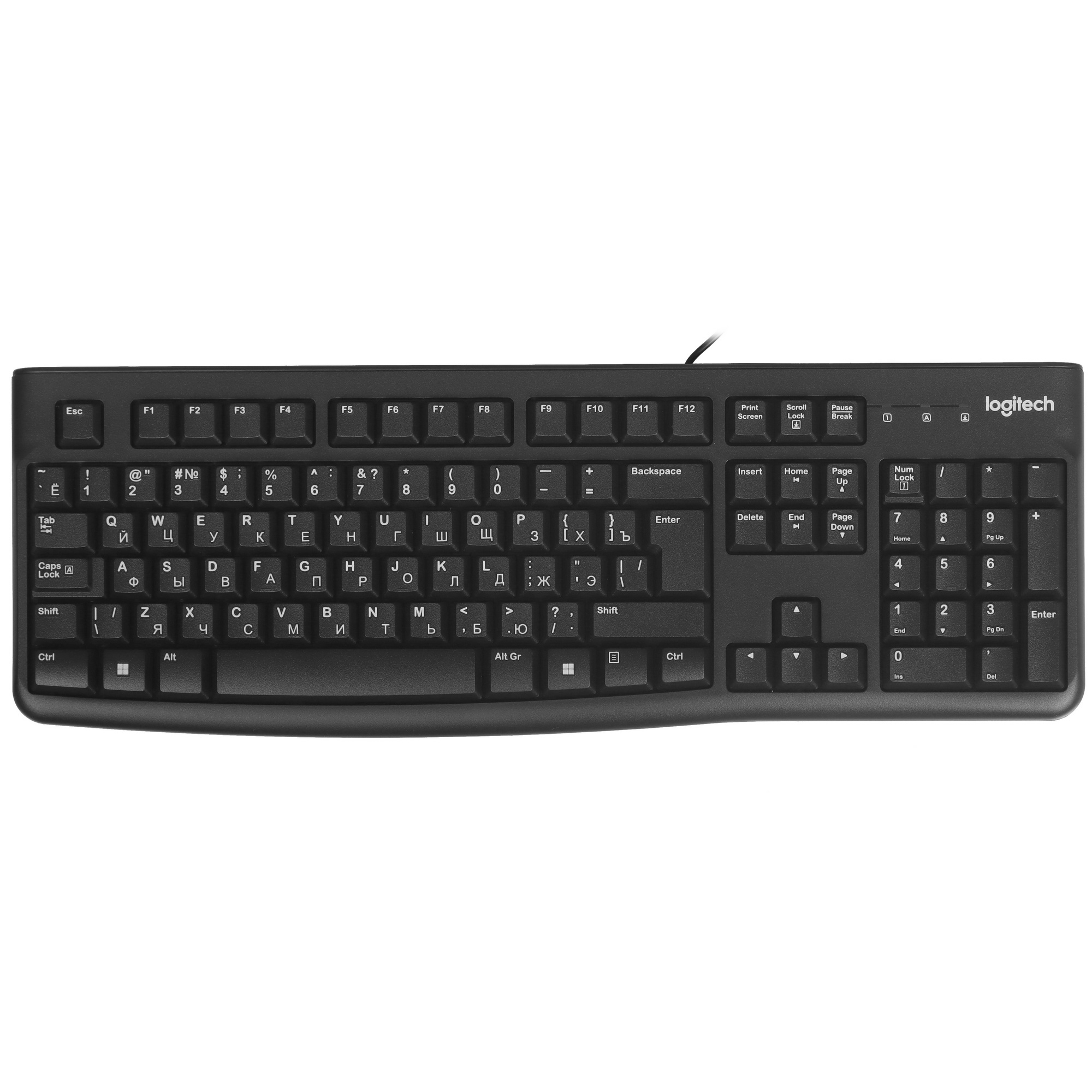 Клавиатура Logitech K120 EER проводная, USB, черный