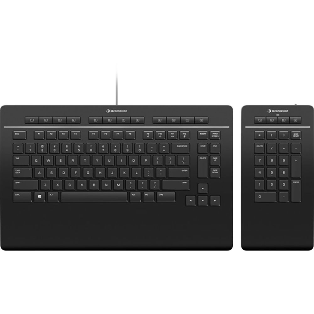 Клавиатура 3Dconnexion 3DX-700092 Keyboard Pro with Numpad проводная USB черный