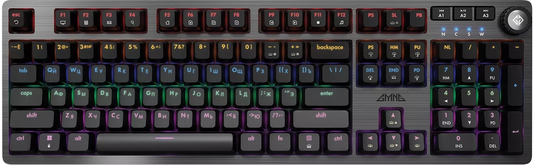 Клавиатура GMNG GG-KB790X (1913918) проводная, USB, черный/серый