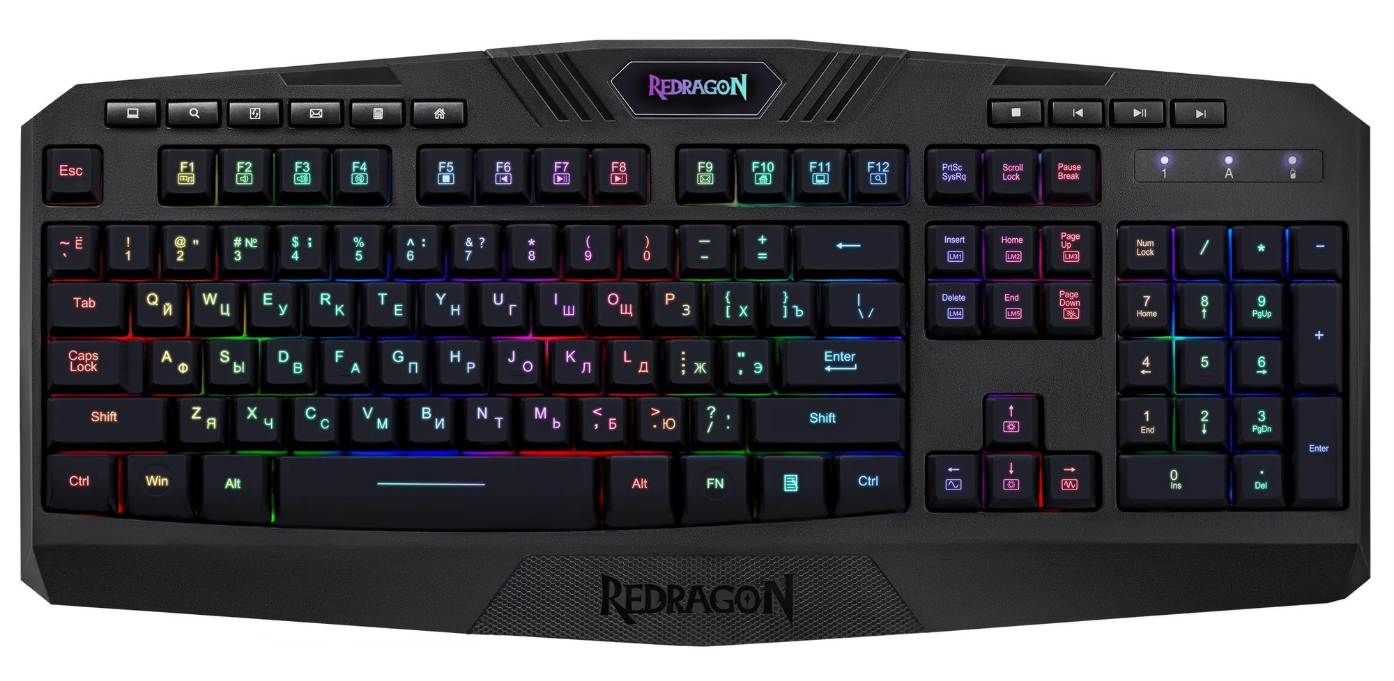 Клавиатура Redragon Harpe Wireless (78121) беспроводная, USB, Радиоканал, черный