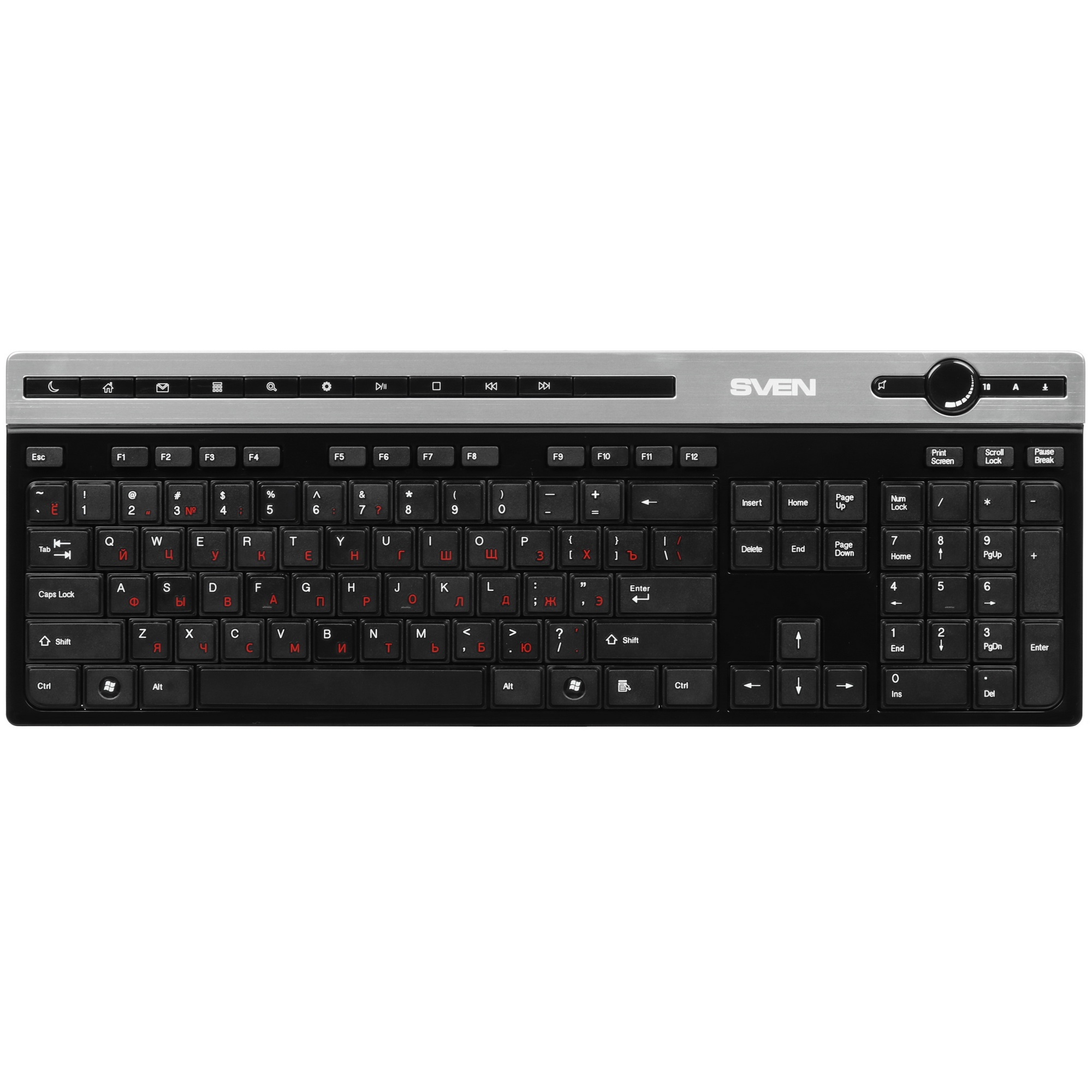 Клавиатура SVEN KB-E5500W беспроводная USB черный