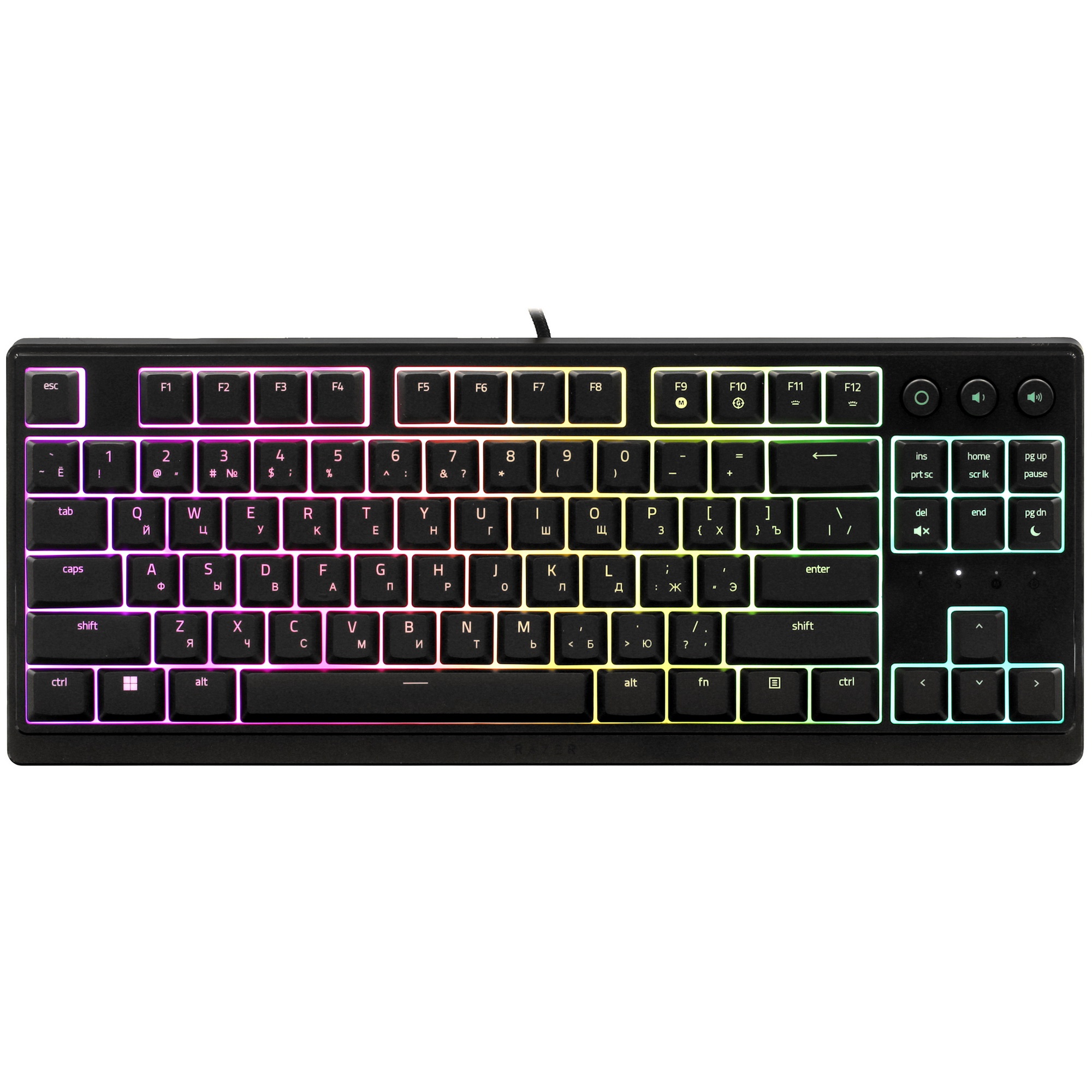 Клавиатура Razer Ornata V3 Tenkeyless механическая черный USB Multimedia for gamer LED (подставка дл