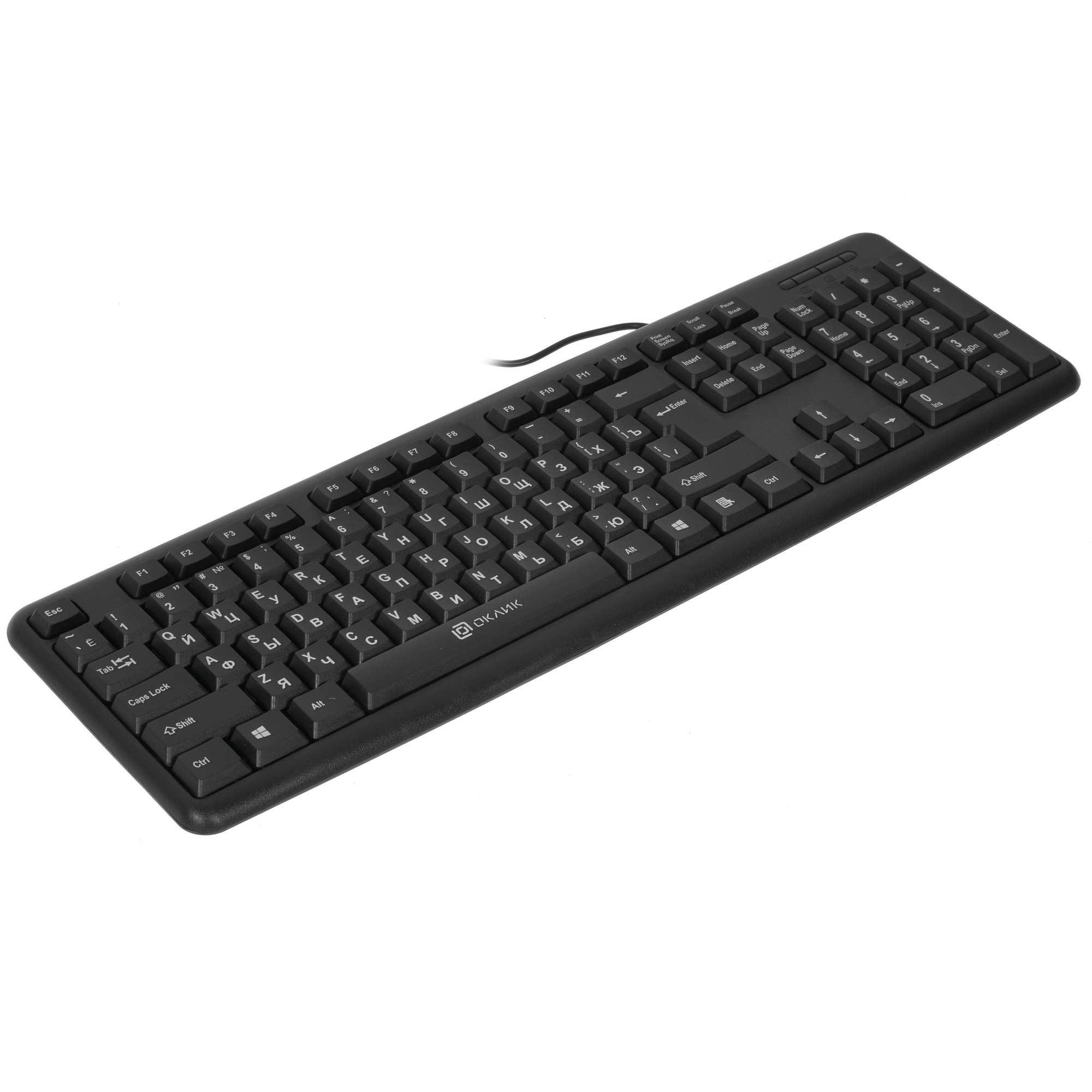 Клавиатура Oklick 180M проводная, PS/2, черный