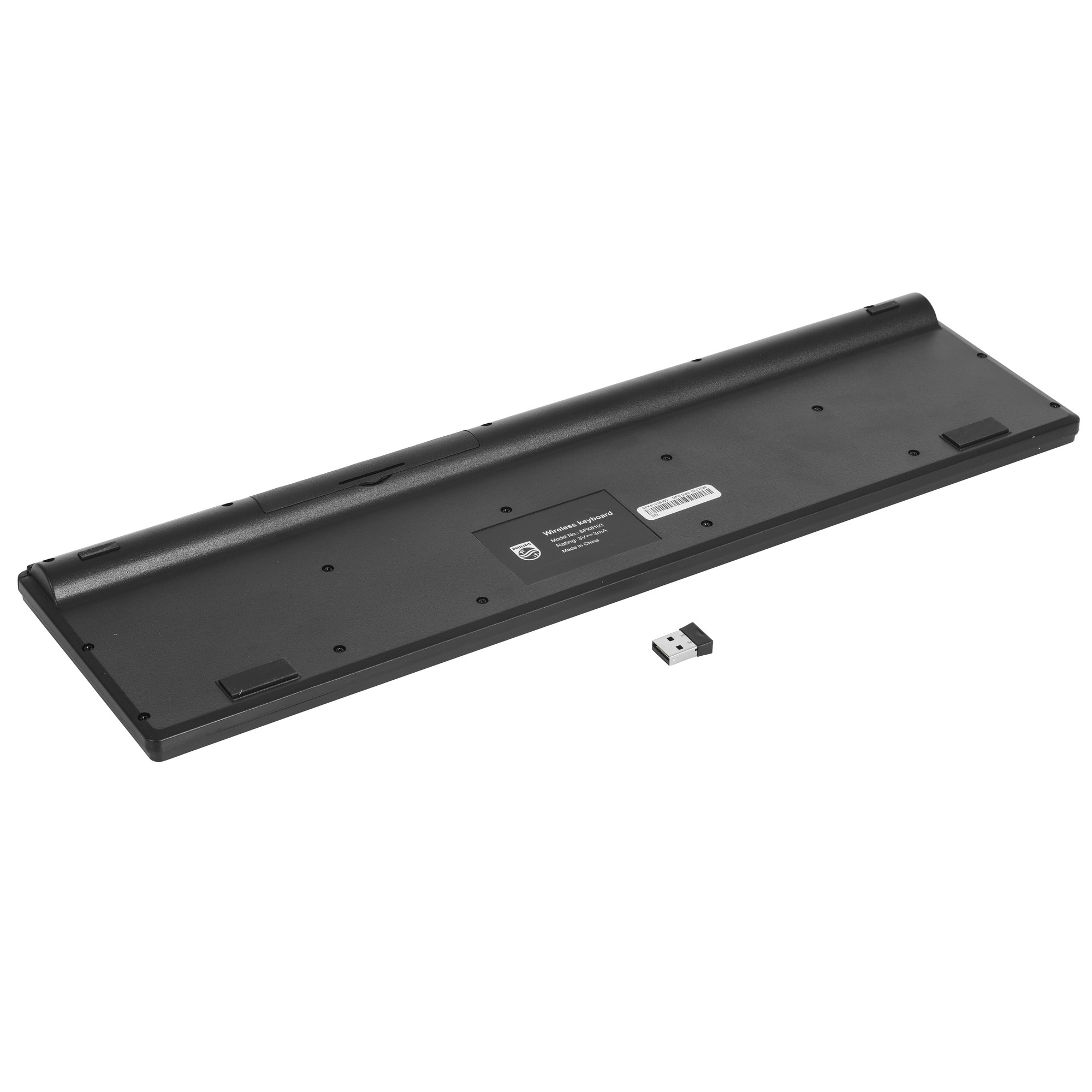 Беспроводная клавиатура Philips SPK6103, 2,4 GHz 104 клав, русская заводская раскладка, бесшумная,