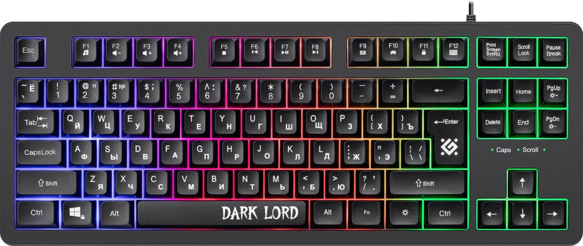 Клавиатура Defender Dark Lord GK-580  проводная, USB, черный