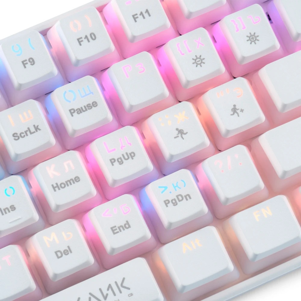 Клавиатура Oklick K763W (1920562) беспроводная, USB, Bluetooth/Радиоканал, белый