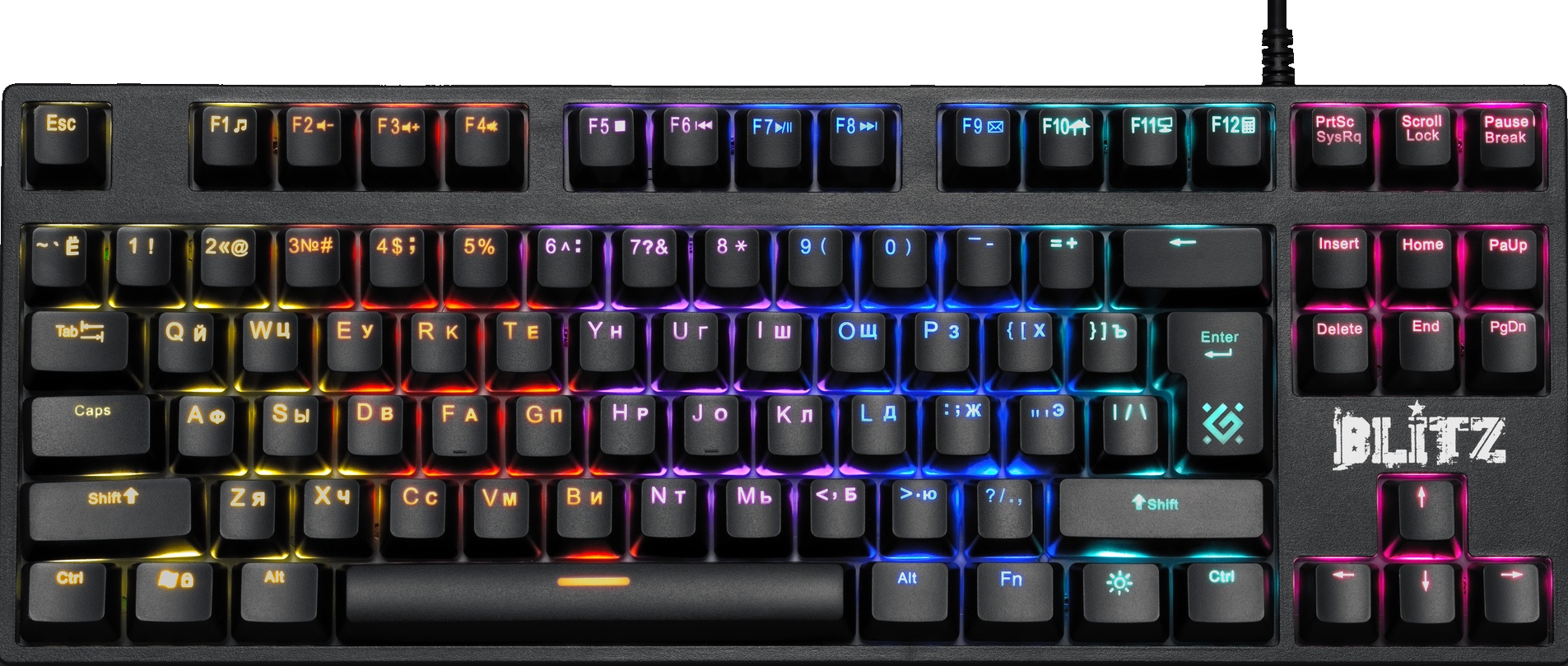 Клавиатура Defender Blitz GK-240L RU  проводная, USB, черный