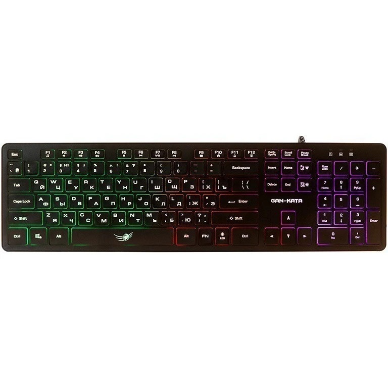 Клавиатура Dialog Gan-Kata KGK-17U BLACK - игровая с RGB-подсветкой, USB, черная