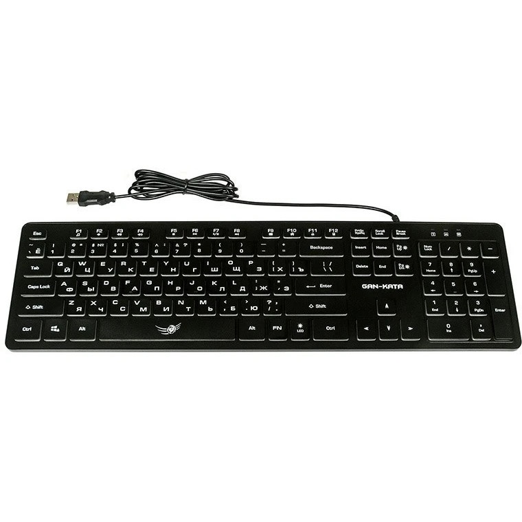 Клавиатура Dialog Gan-Kata KGK-17U BLACK - игровая с RGB-подсветкой, USB, черная