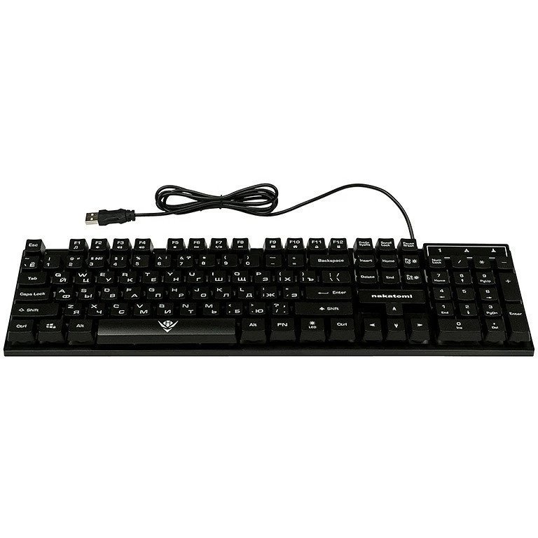 Клавиатура KG-23U BLACK Nakatomi Gaming - игровая с RGB-подсветкой, USB, черная