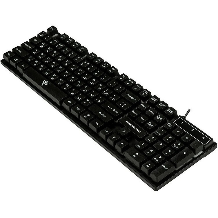 Клавиатура KG-23U BLACK Nakatomi Gaming - игровая с RGB-подсветкой, USB, черная