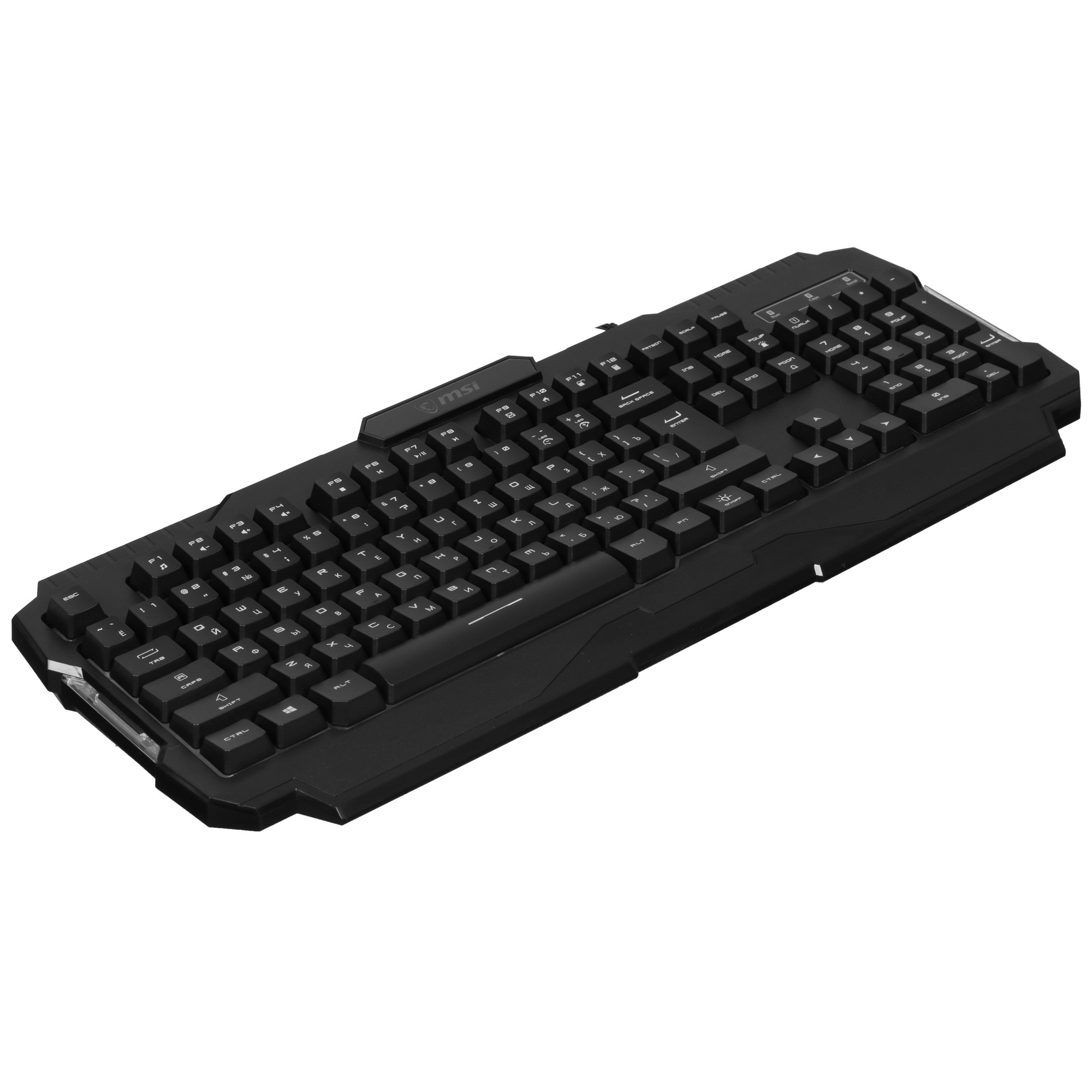 Клавиатура MSI FORGE GK100, Wired, RGB lighting, Anti-ghosting Capability, Black