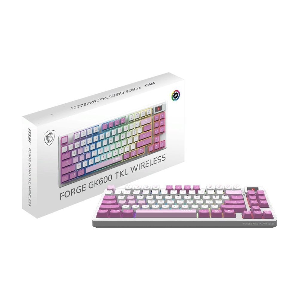 Клавиатура MSI GAMING RU FORGE GK600 TKL W VIOLET RU