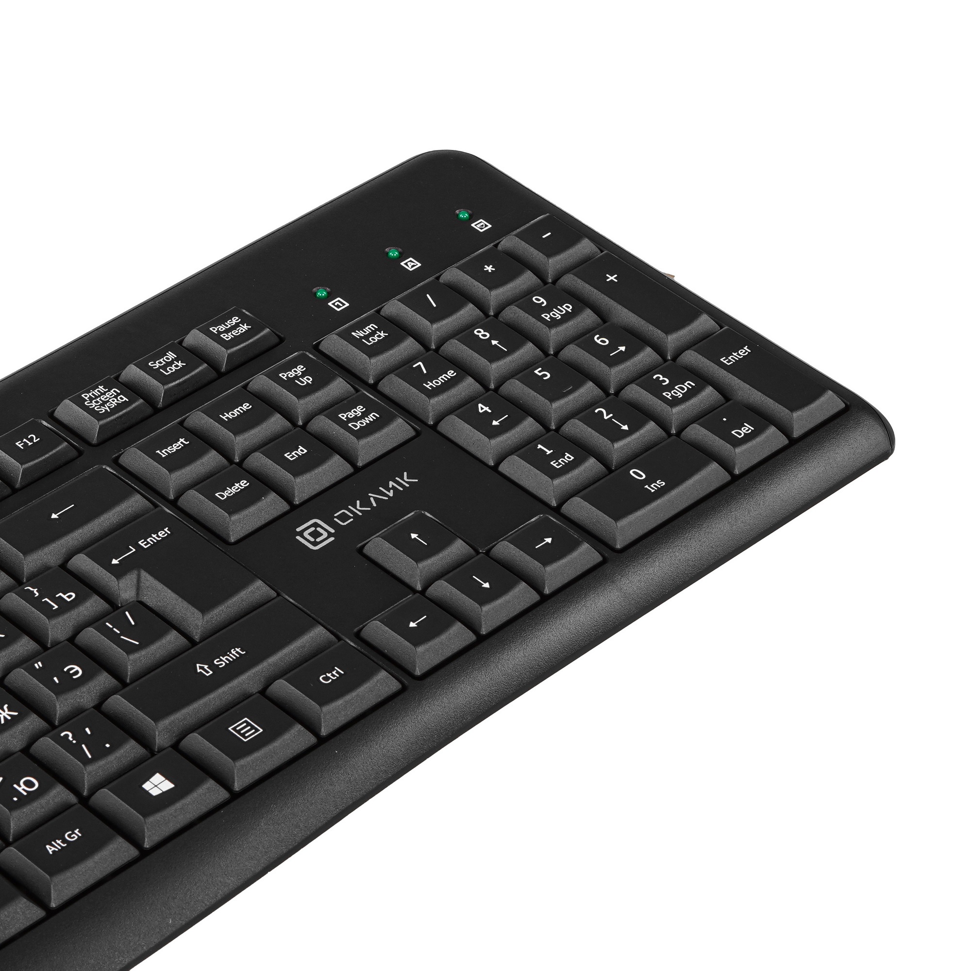 Клавиатура Oklick K225W (1875232) USB, Радиоканал, черный