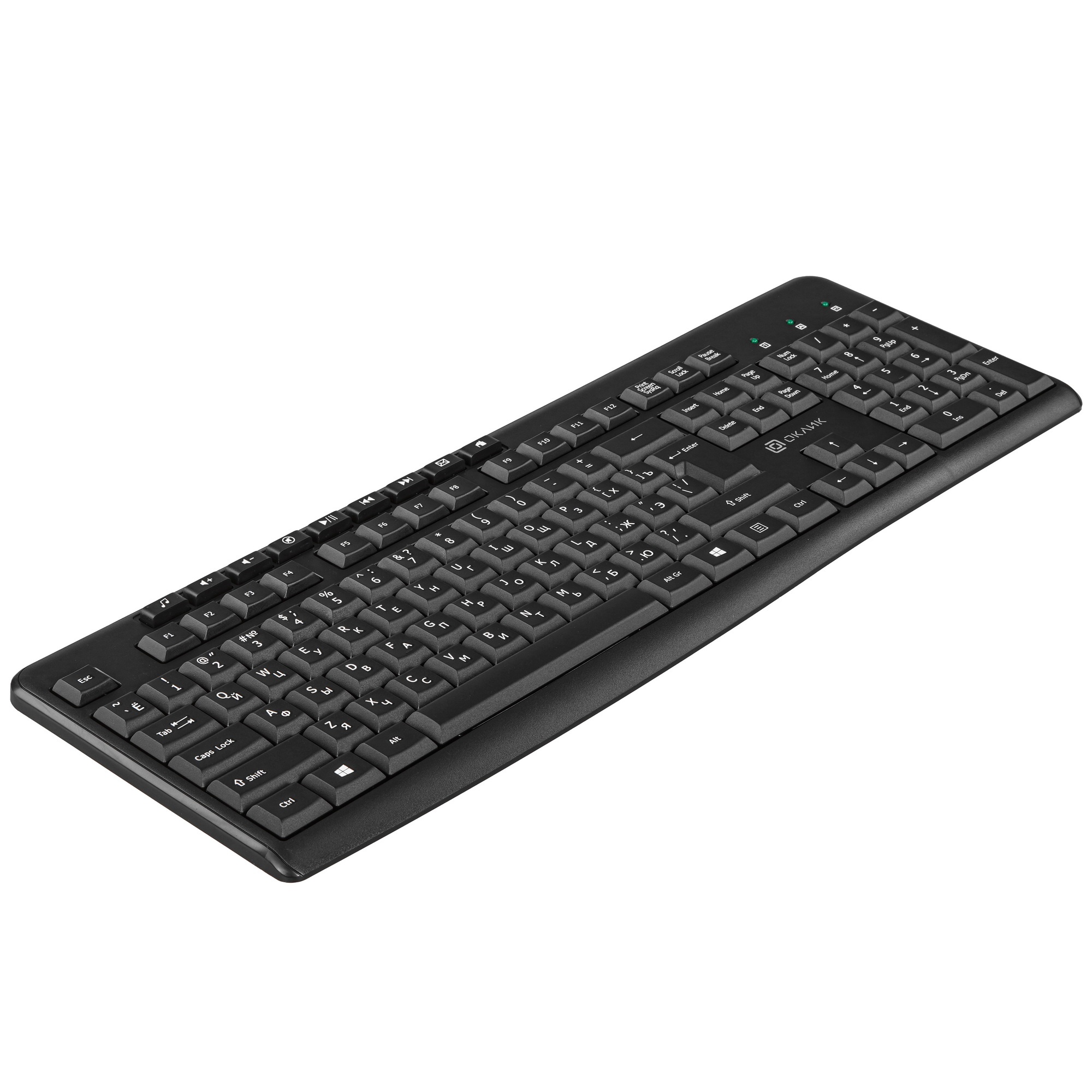 Клавиатура Oklick K225W (1875232) USB, Радиоканал, черный