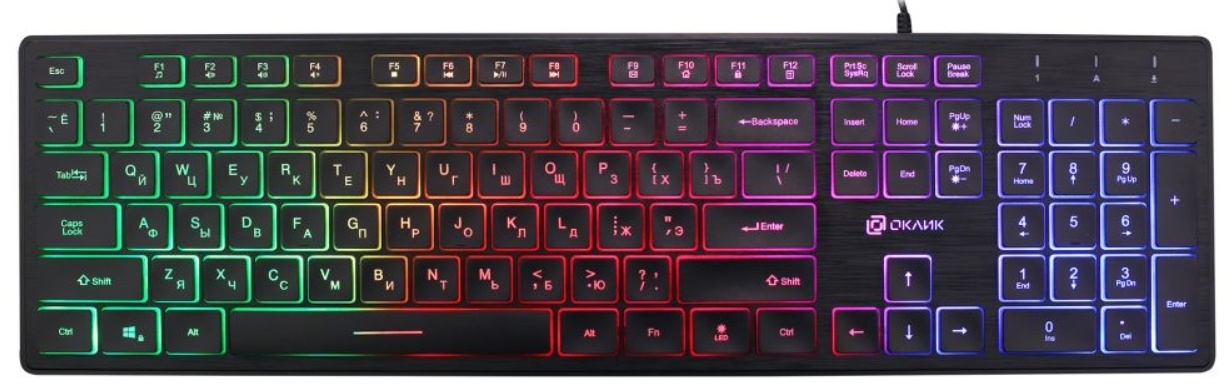 Клавиатура Oklick 550ML [1061618] проводная, USB, белый