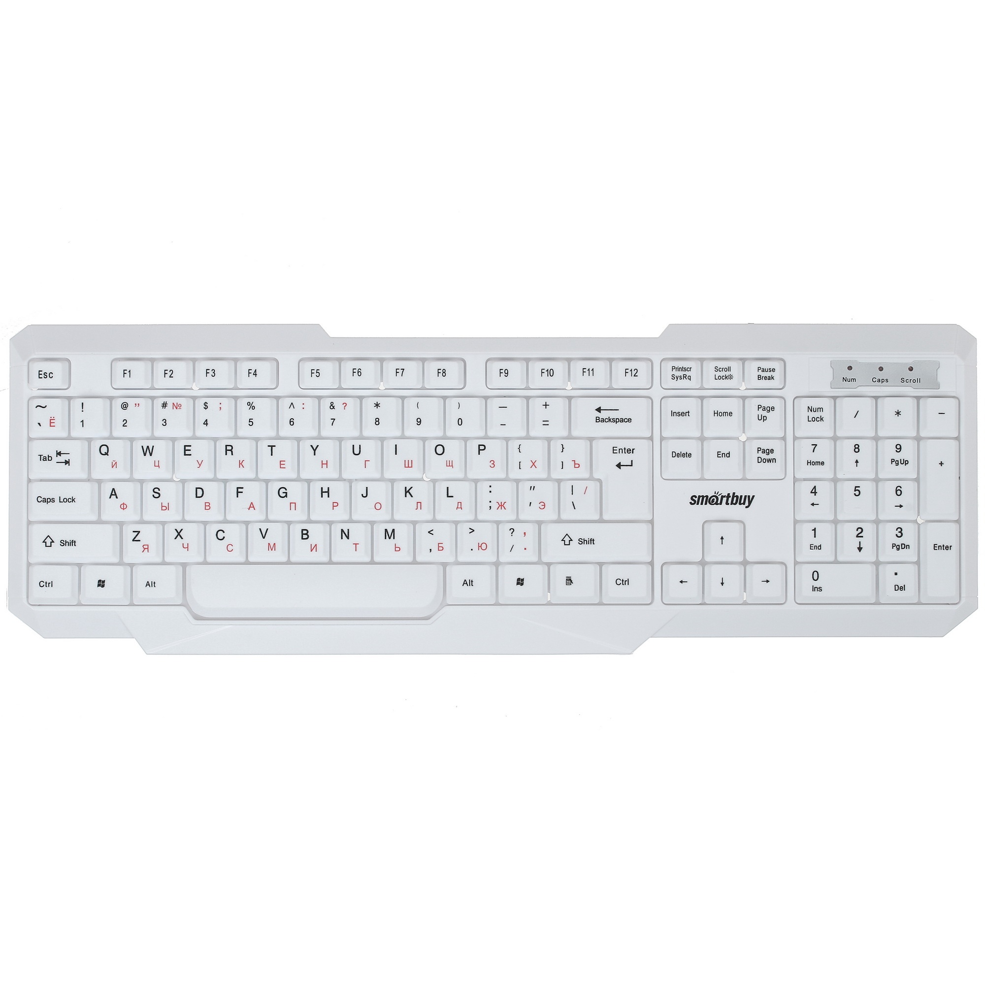 Клавиатура проводная с подсветкой Smartbuy ONE 332 USB белая [SBK-333U-W]