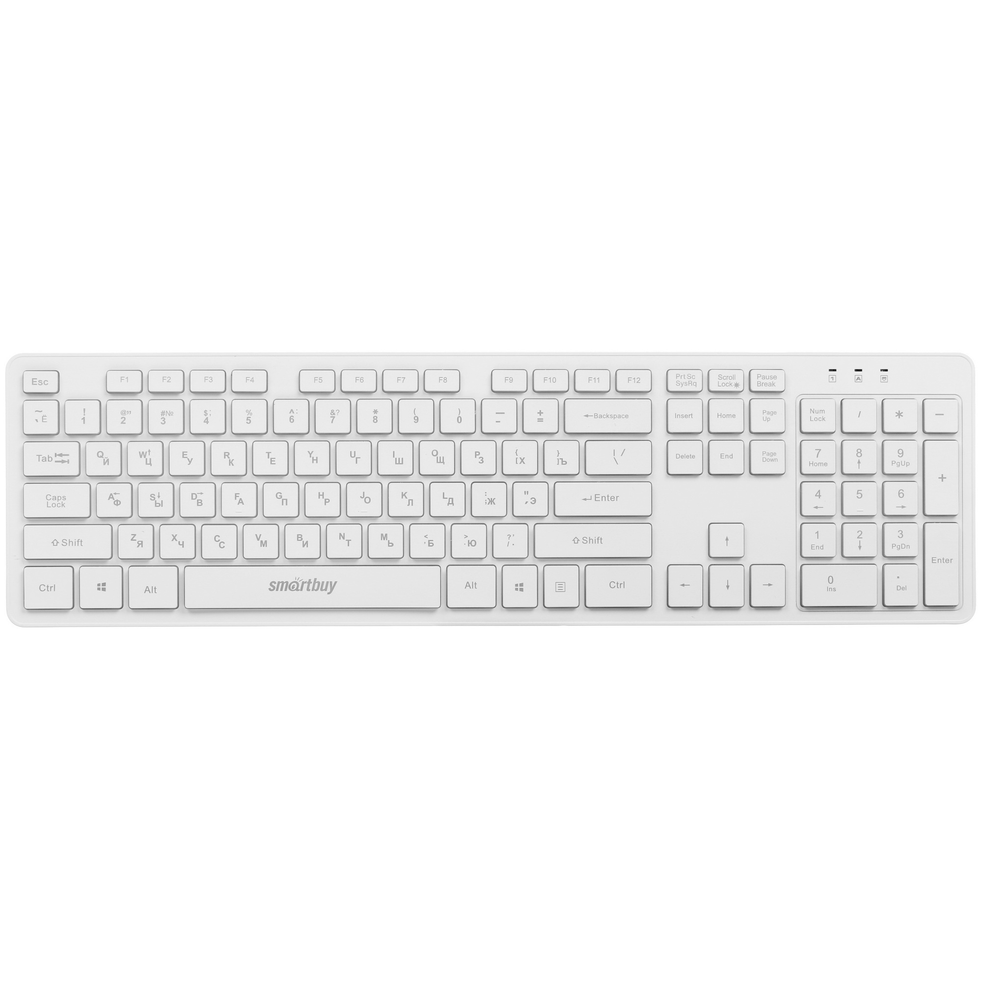 Клавиатура проводная с подсветкой Smartbuy ONE 305 USB белая [SBK-305U-W]