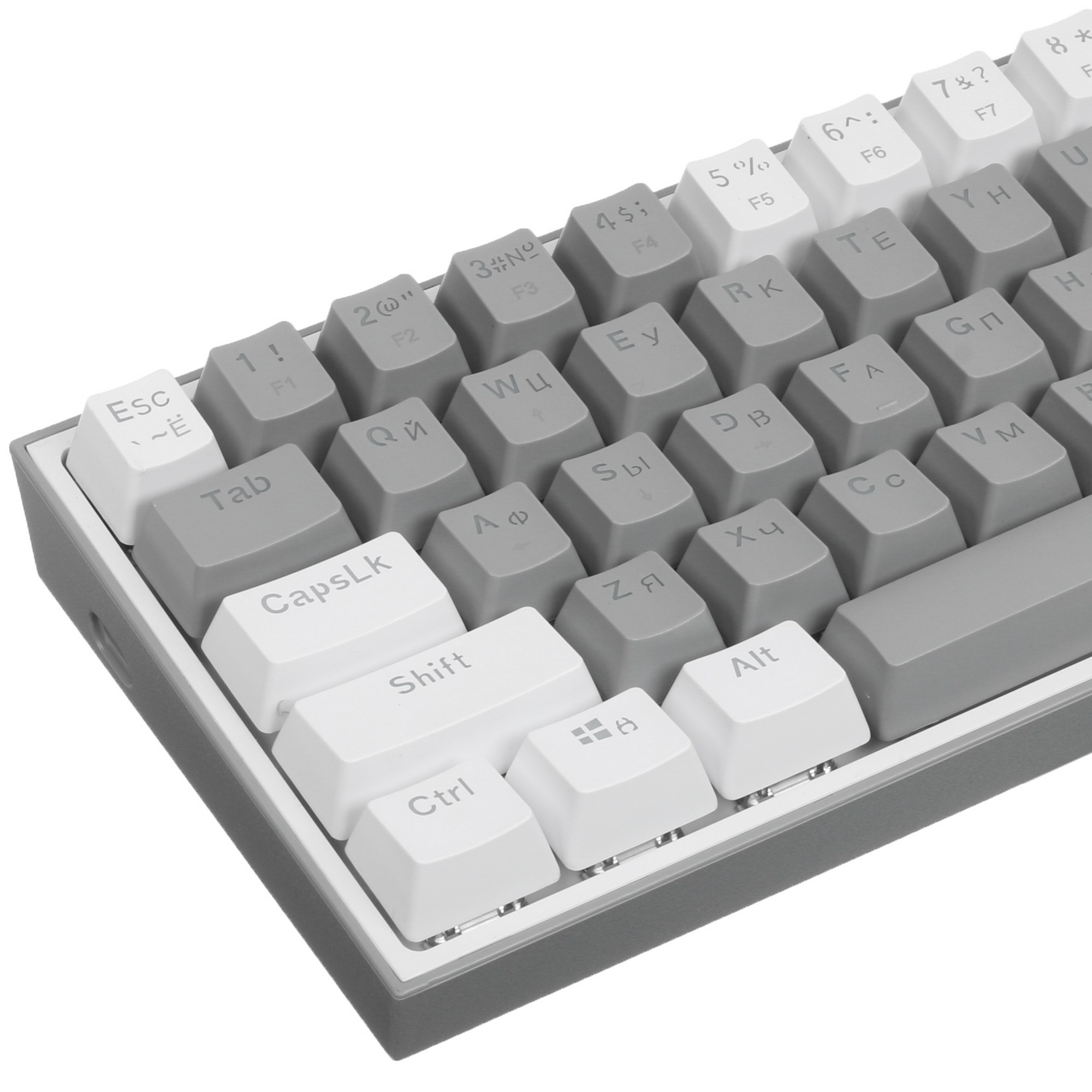 Игровая клавиатура Redragon Fizz прозрачно-белая 71736 (USB,+ICE, 61 кл., RGB подсветка)