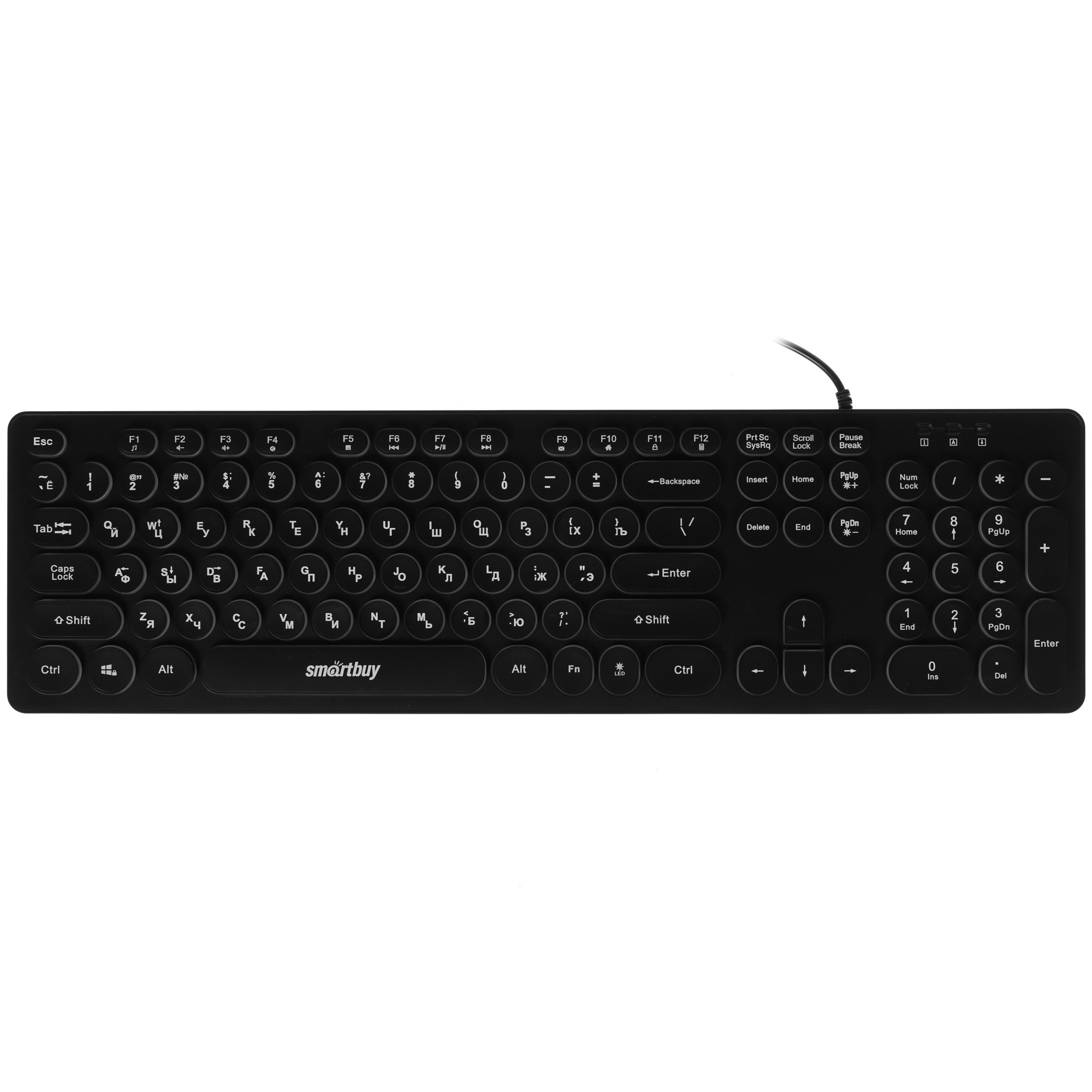 Клавиатура проводная с подсветкой Smartbuy ONE 328 USB Black [SBK-328U-K]