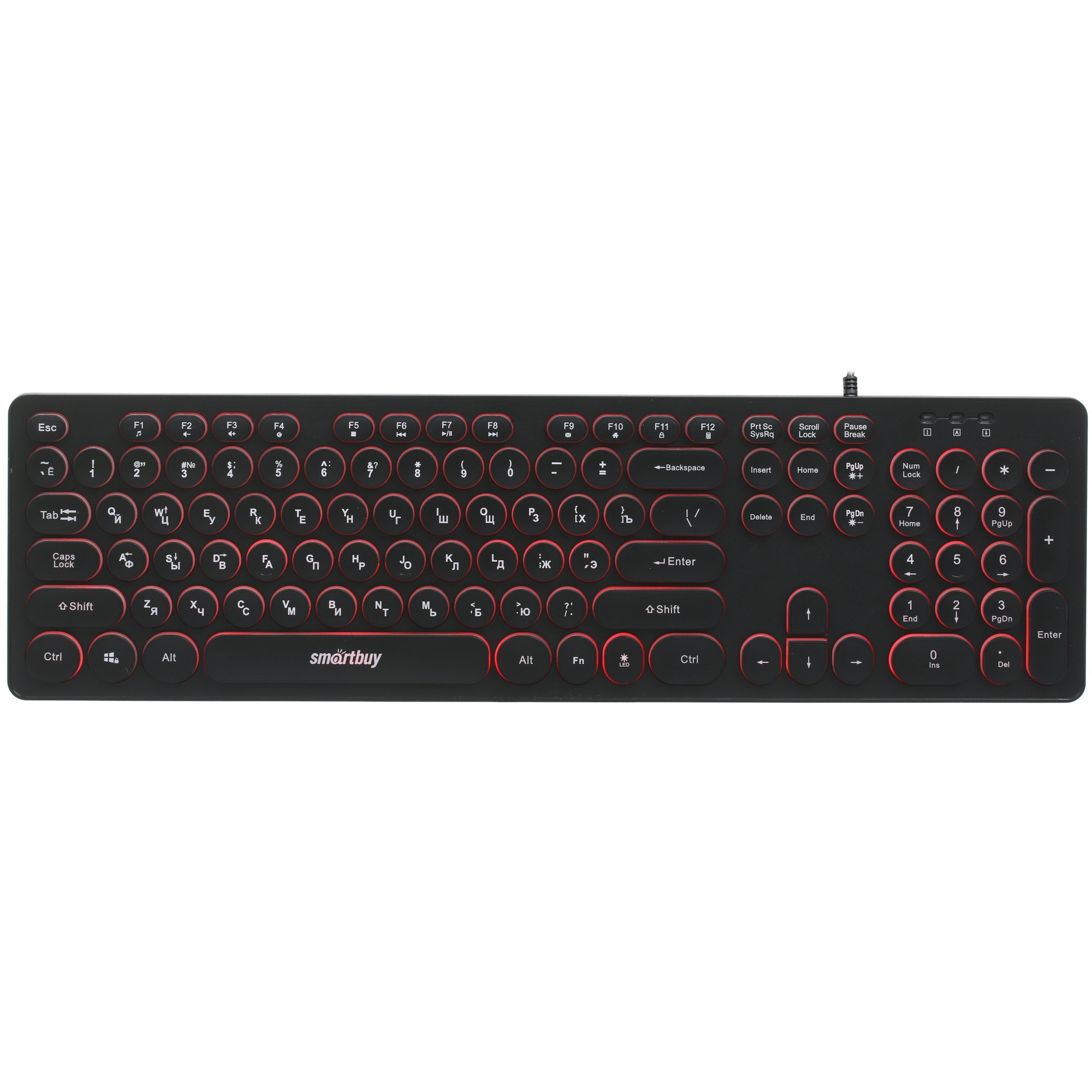 Клавиатура проводная с подсветкой Smartbuy ONE 328 USB Black [SBK-328U-K]