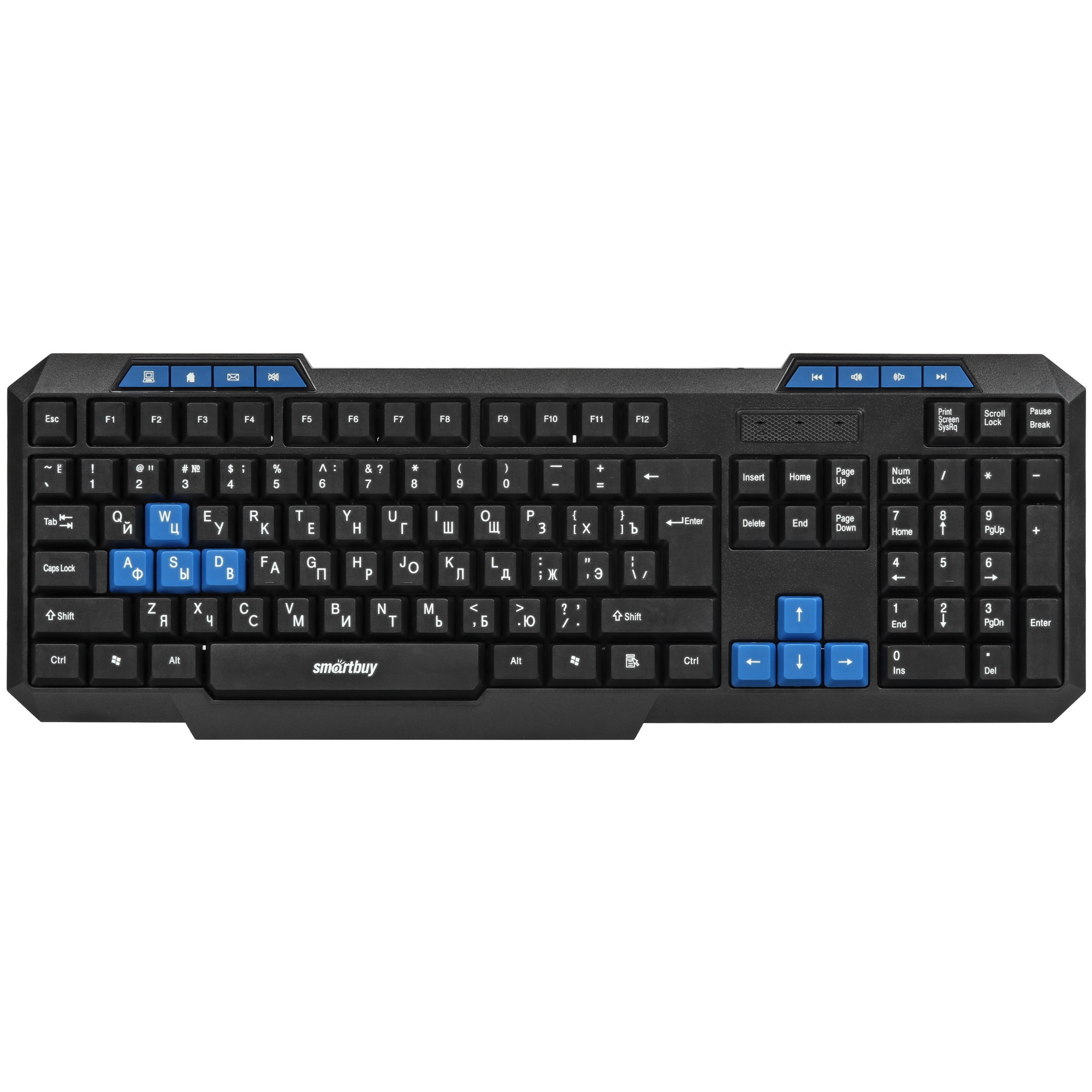 Клавиатура проводная мультимедийная Smartbuy ONE 221 USB черная [SBK-221U-K]