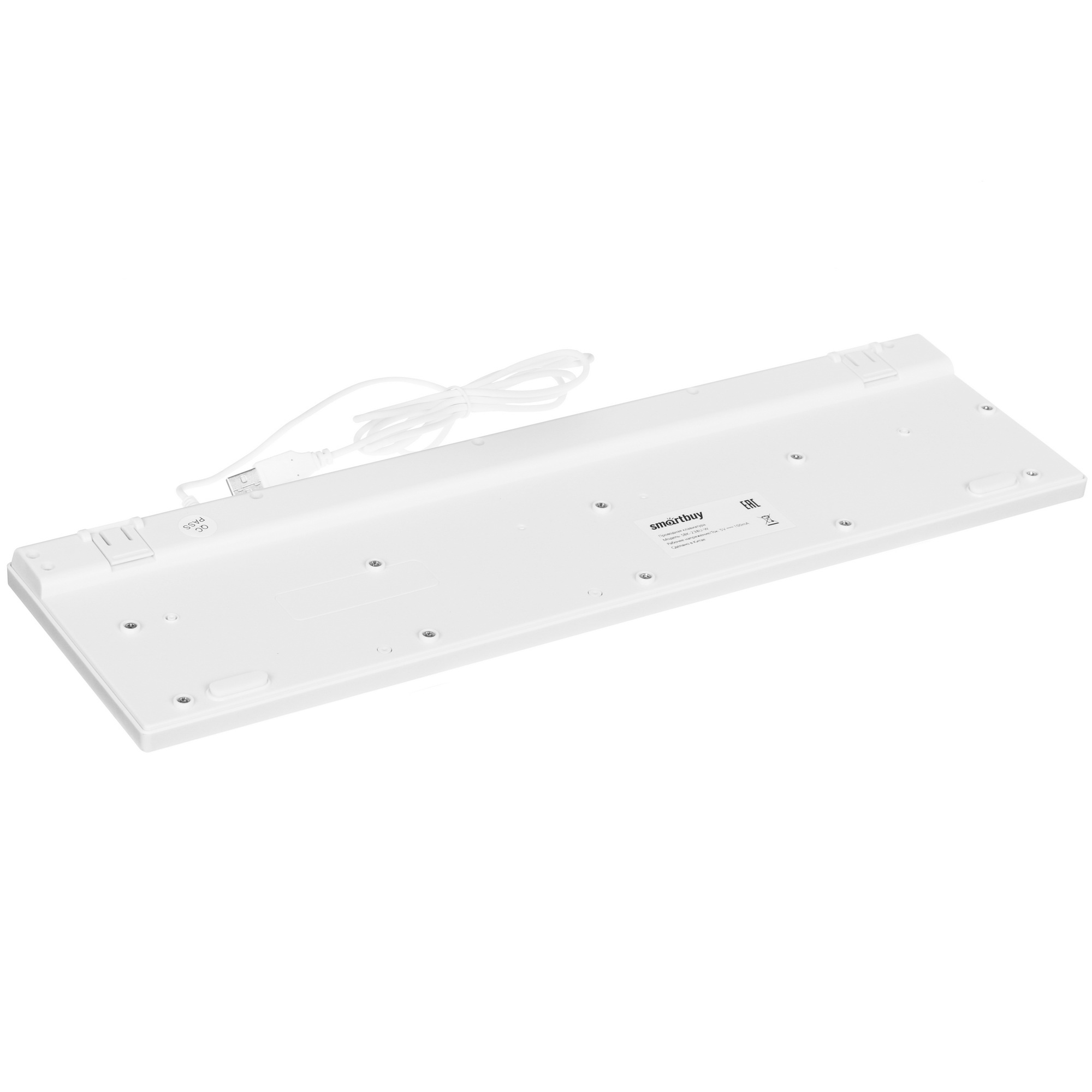 Клавиатура проводная мультимедийная Smartbuy ONE 238 USB белая (SBK-238U-W)/20