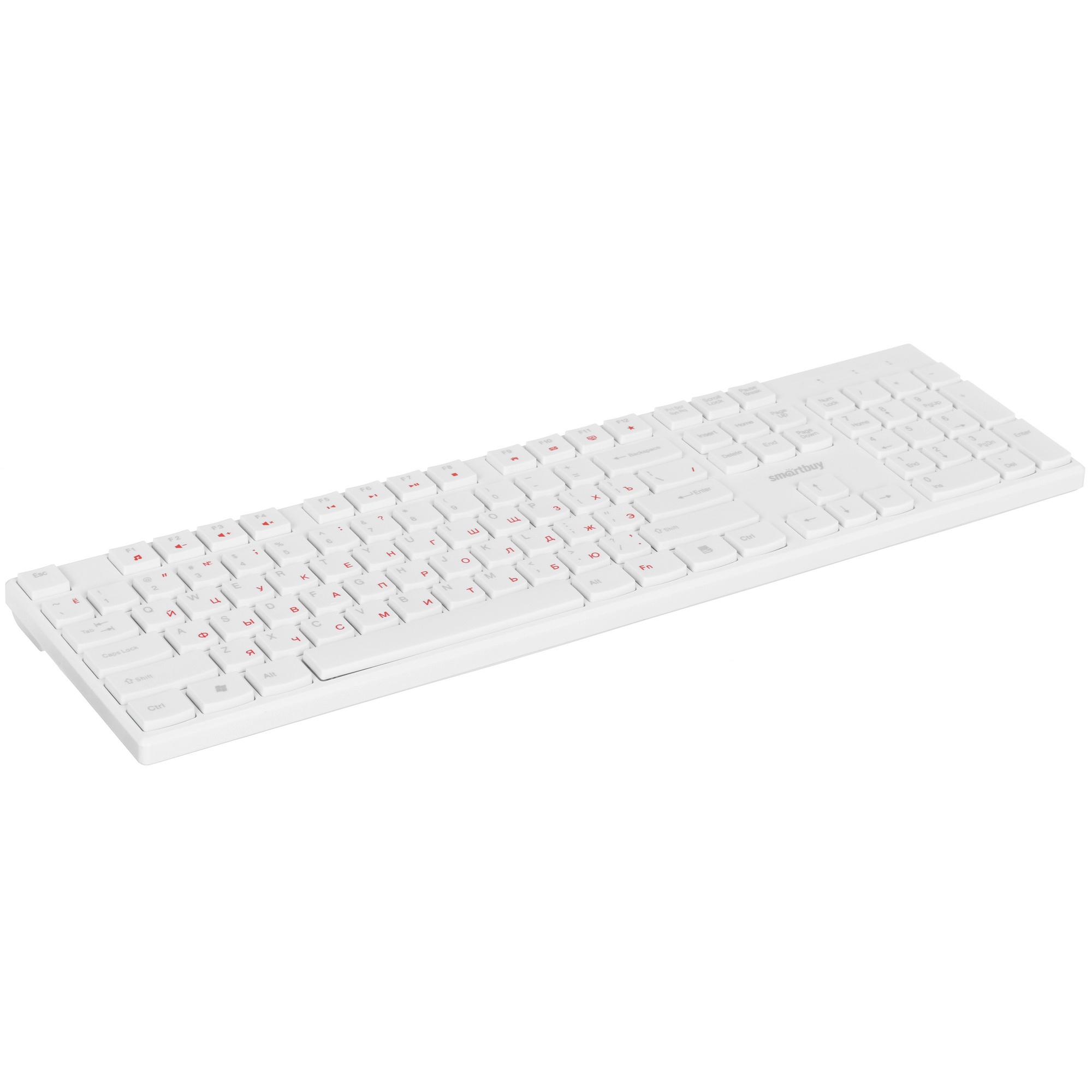 Клавиатура проводная мультимедийная Smartbuy ONE 238 USB белая (SBK-238U-W)/20