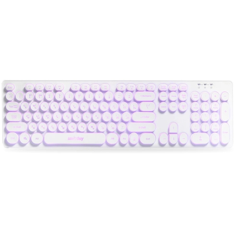 Клавиатура проводная с подсветкой Smartbuy ONE 328 USB белая  [SBK-328U-W]