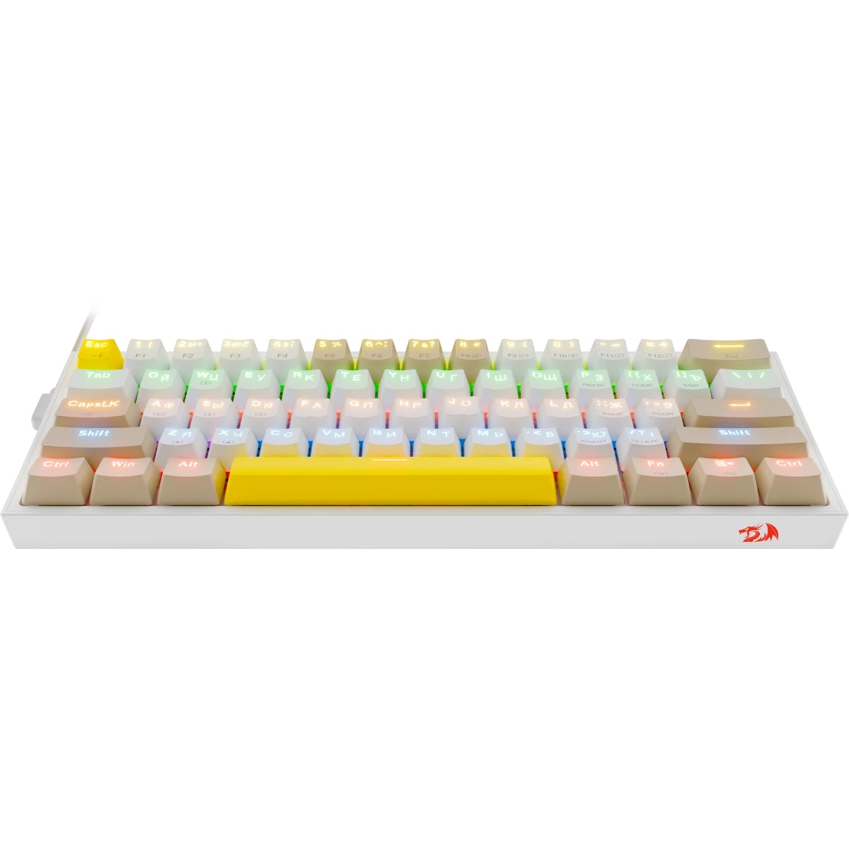 Клавиатура REDRAGON (72597) Fizz RU,Rainbow,melt-gold свитчи