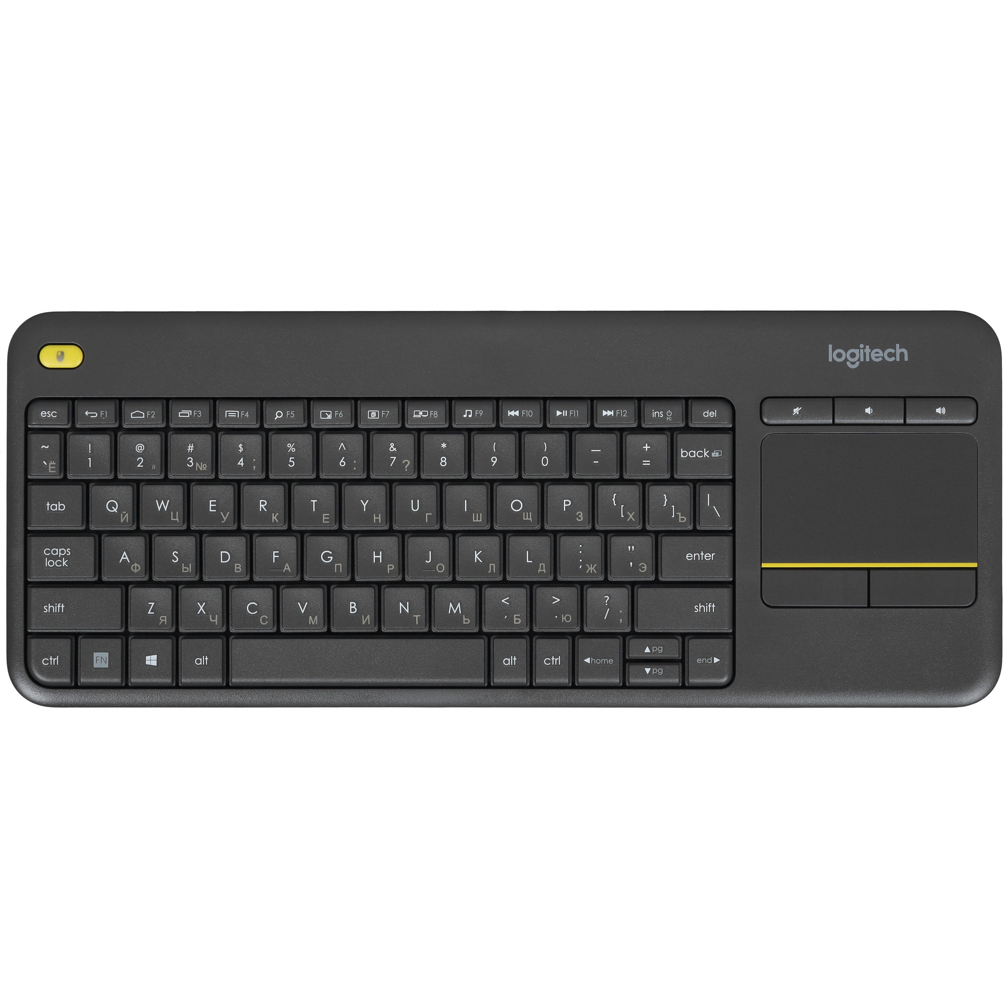Клавиатура 920-007147 Logitech Keyboard K400 Wireless Touch Plus USB RTL