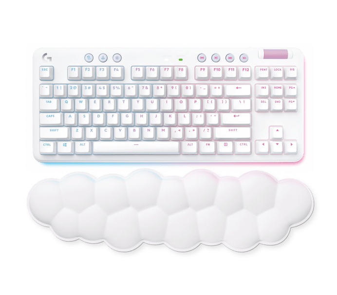 Клавиатура Logitech G715 TKL Tactile LIGHTSPEED беспроводная, USB, Bluetooth/Радиоканал, белый