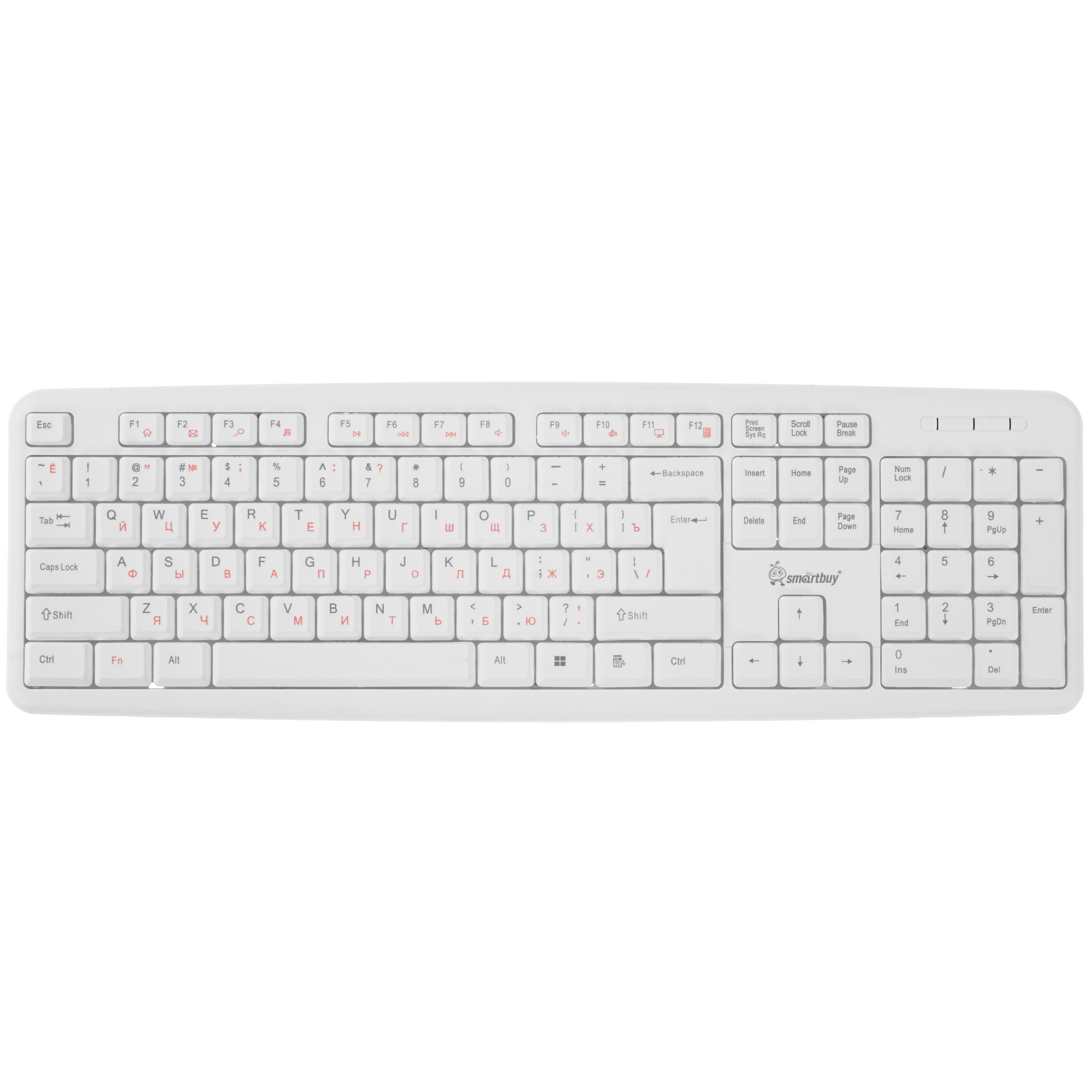 Клавиатура проводная SMARTBUY (SBK-210U-W) ONE 210 USB белая