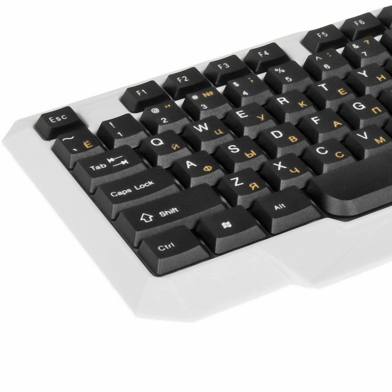 Клавиатура проводная SMARTBUY (SBK-333U-WK) ONE USB с подсветкой бело-черная