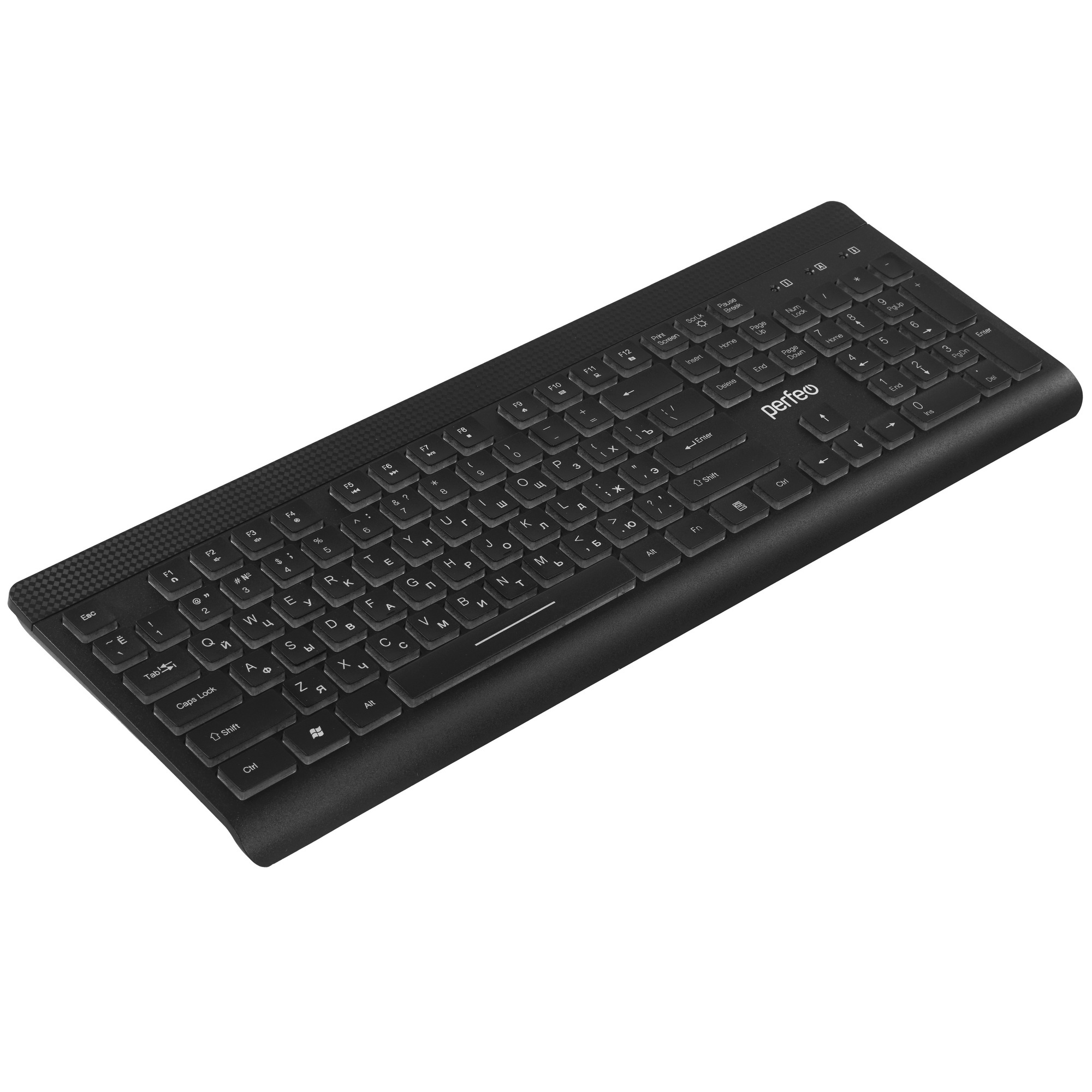 Клавиатуры Perfeo "BACKLIGHT" Multimedia, подсв. кнопок/букв USB, чёрная[PF-843]