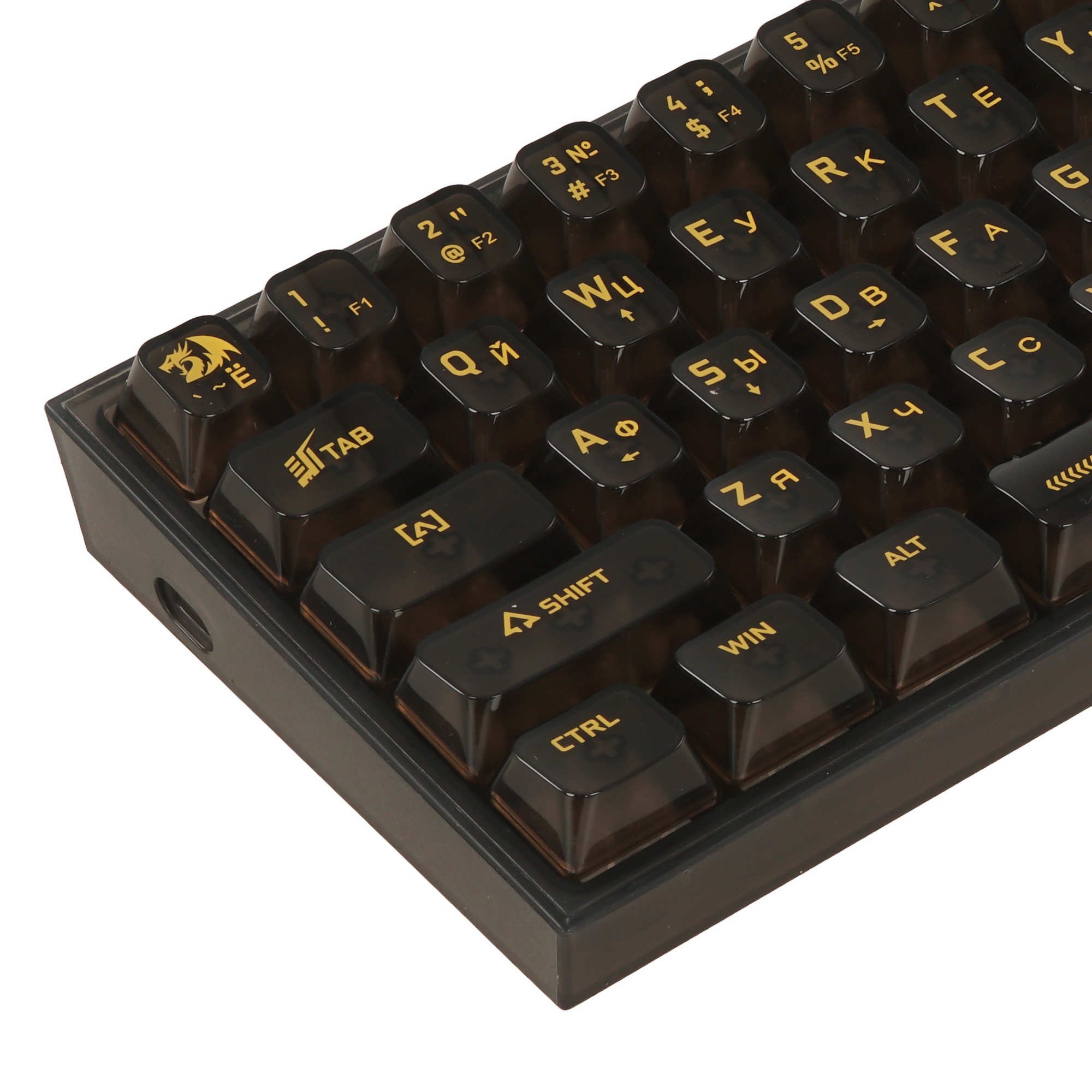 Игровая клавиатура Redragon Fizz прозрачно-чёрная 71737 (USB, +ICE, 61 кл., RGB подсветка)
