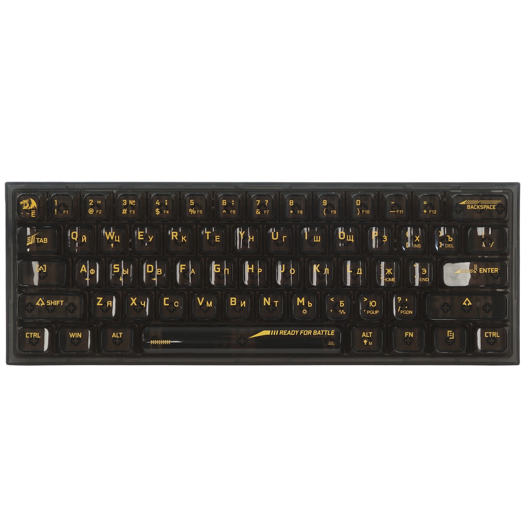 Игровая клавиатура Redragon Fizz прозрачно-чёрная 71737 (USB, +ICE, 61 кл., RGB подсветка)