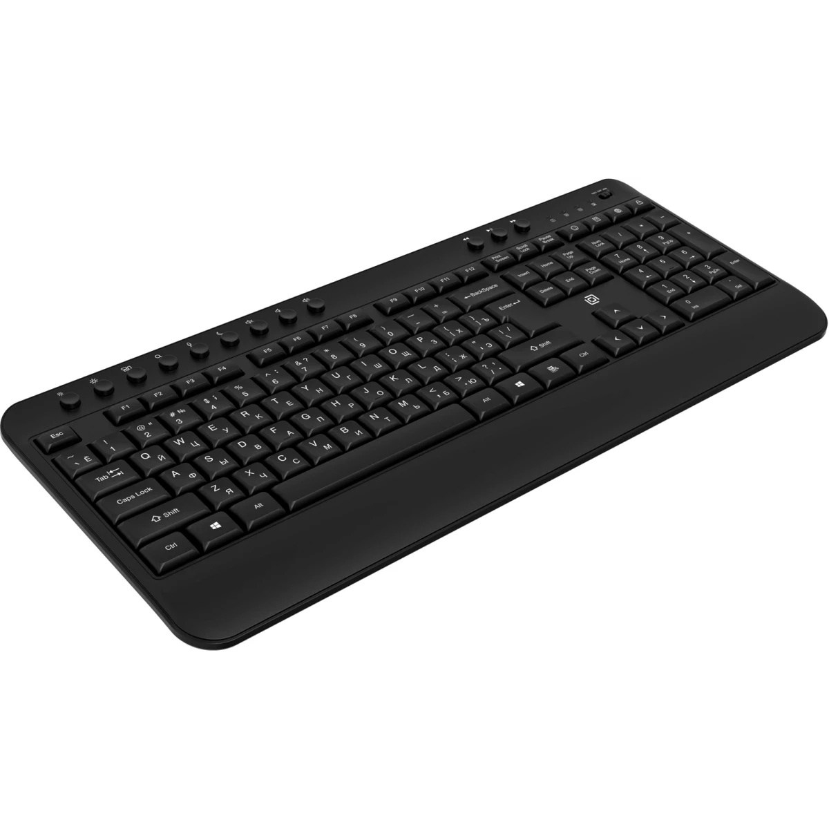 Клавиатура Оклик K257W черный USB беспроводная Multimedia (подставка для запястий) (2070286)