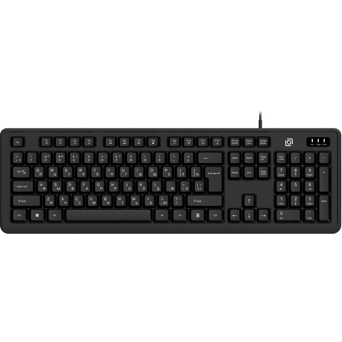 Клавиатура Оклик K175 черный USB Multimedia