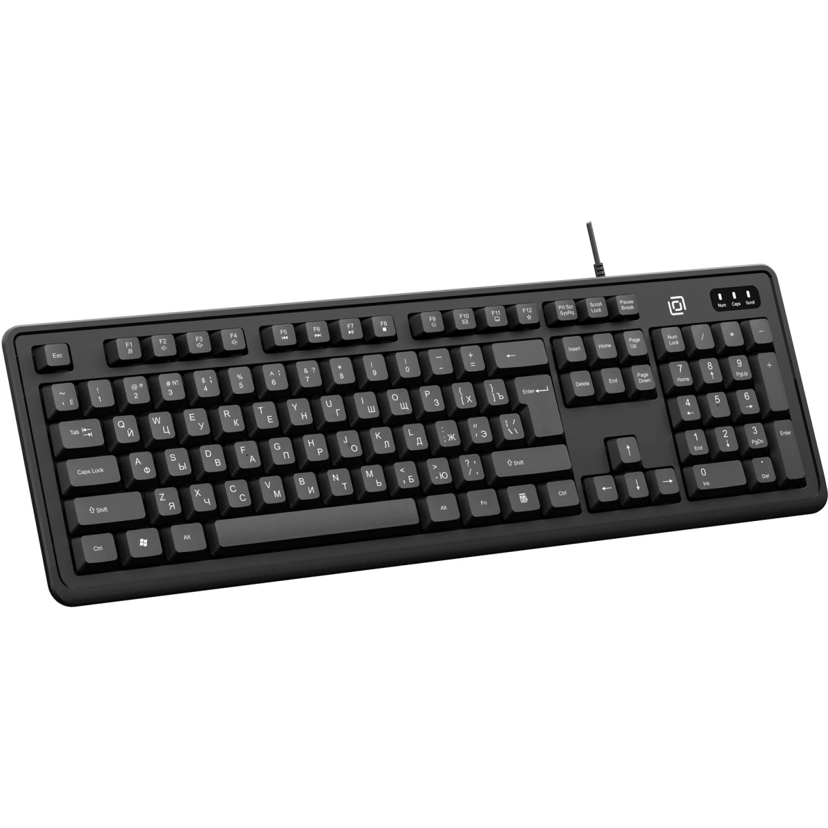 Клавиатура Оклик K175 черный USB Multimedia
