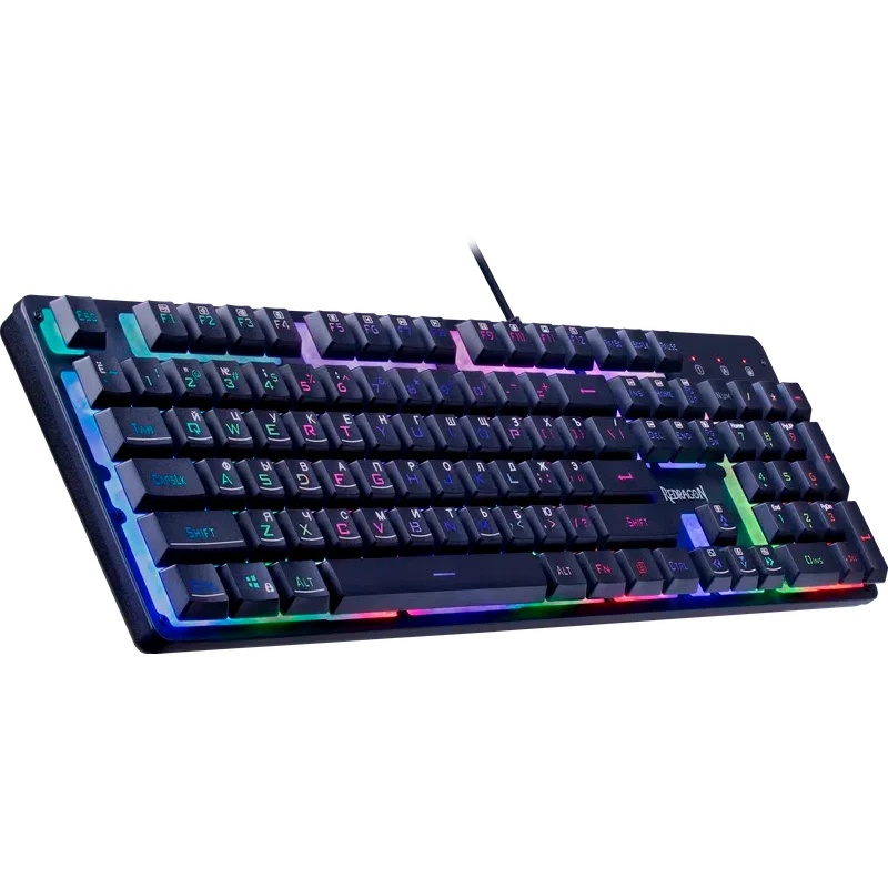 Проводная игровая клавиатура Redragon Nagato RU, RGB, черный, 25 anti-ghost, мемб.