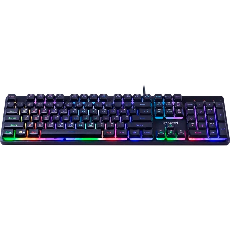 Проводная игровая клавиатура Redragon Nagato RU, RGB, черный, 25 anti-ghost, мемб.