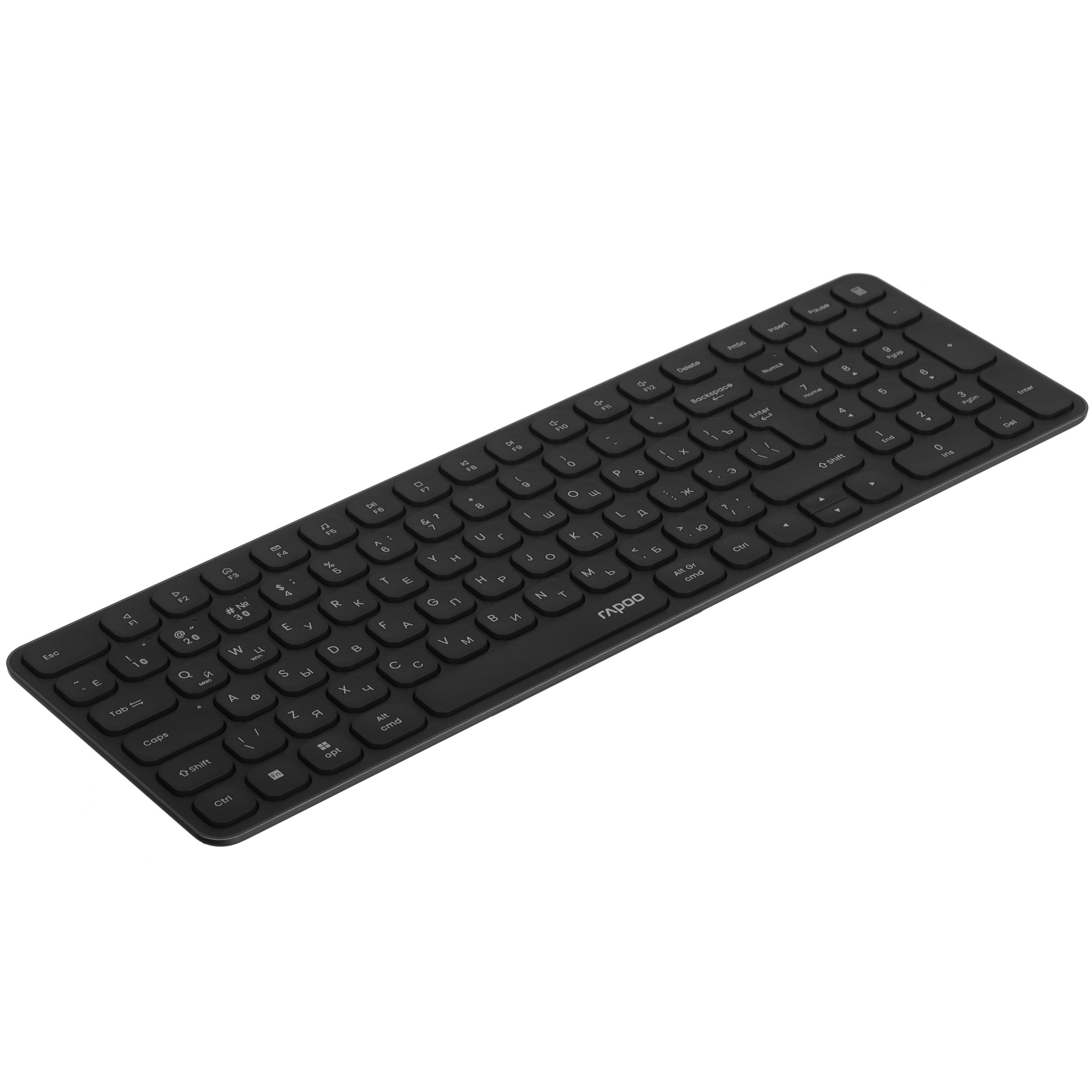 Клавиатура Rapoo E9310M Ультра-тонкая Беспроводная 2.4ГГц, Bluetooth3.0, серый