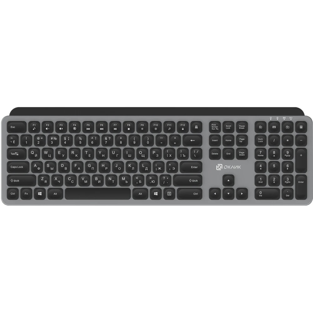 Клавиатура Оклик K859W беспроводная USB серый/черный (2002136)