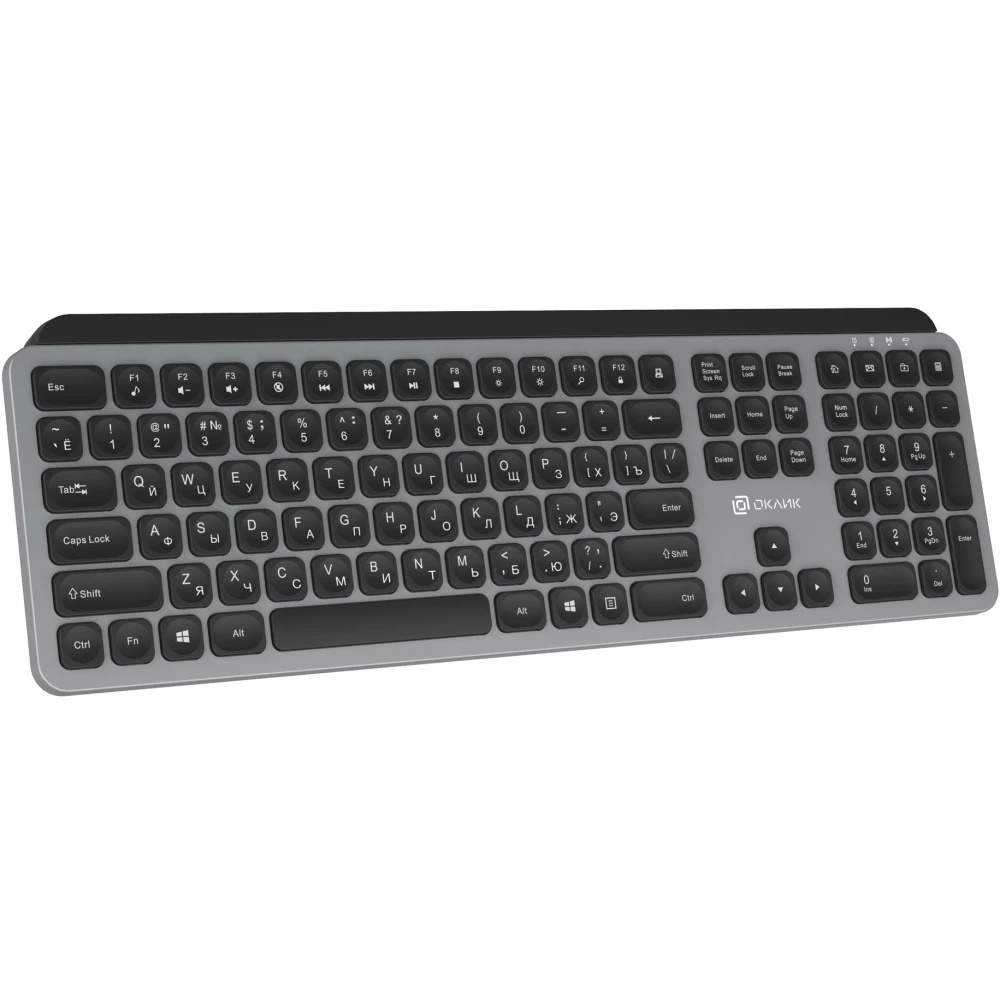 Клавиатура Оклик K859W беспроводная USB серый/черный (2002136)