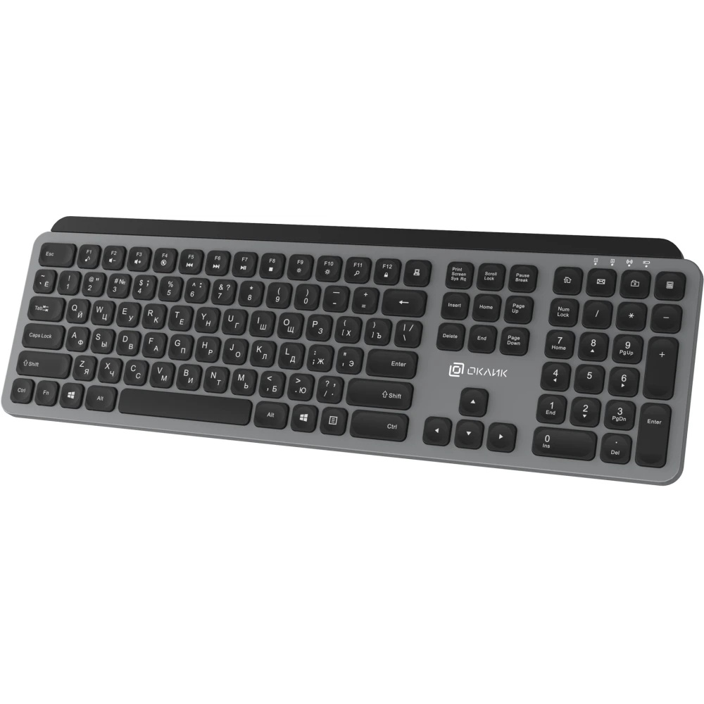 Клавиатура Оклик K859W беспроводная USB серый/черный (2002136)