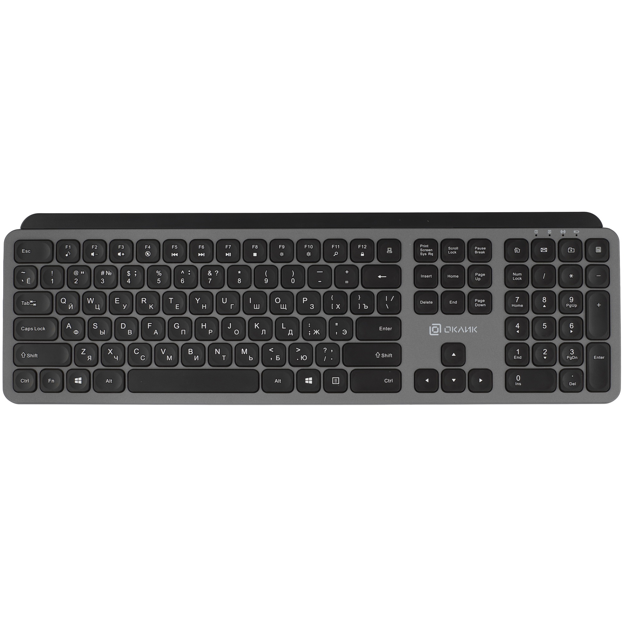 Клавиатура Оклик K859W беспроводная USB серый/черный (2002136)