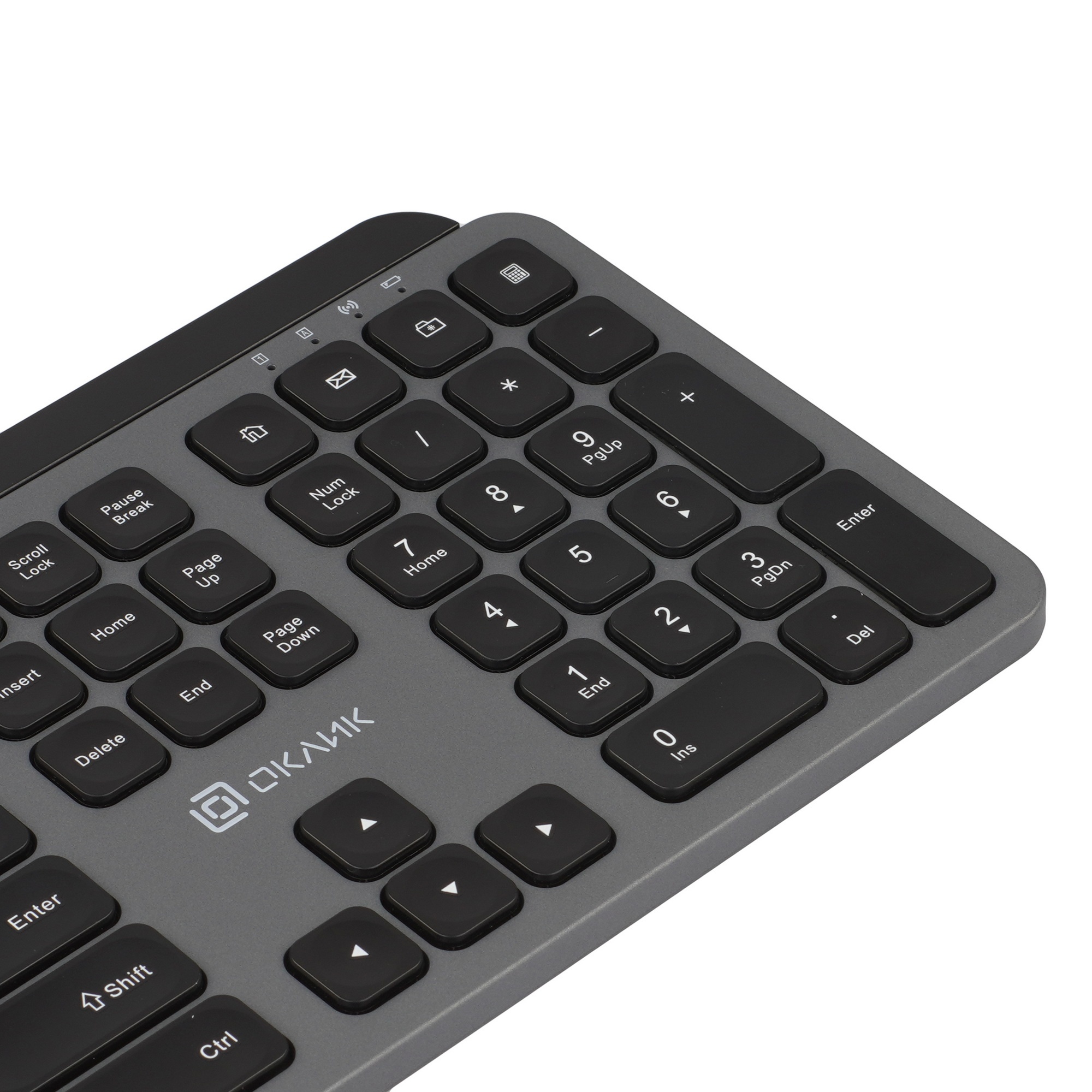 Клавиатура Оклик K859W беспроводная USB серый/черный (2002136)